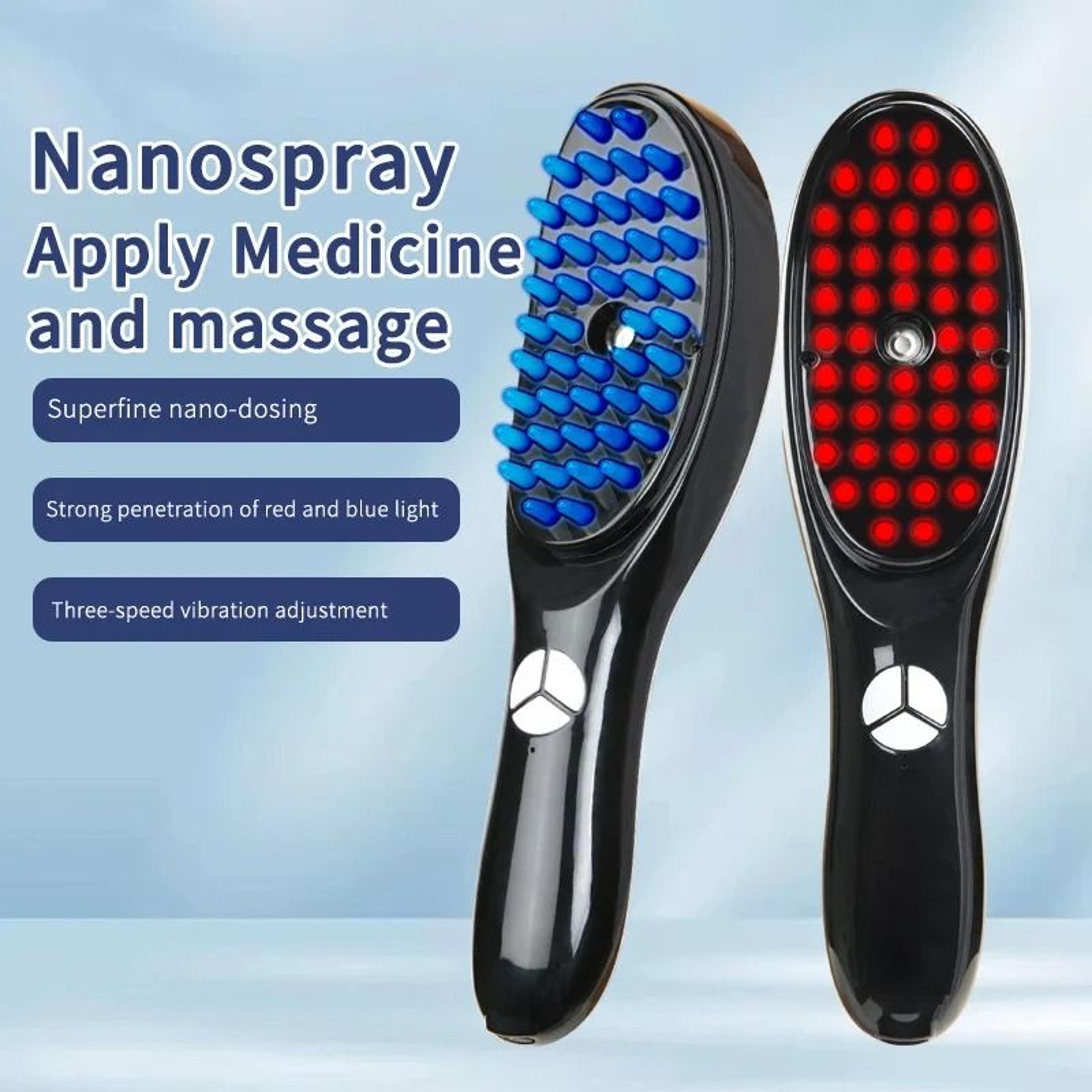 electric spray massage comb led scalp massager hair care brush