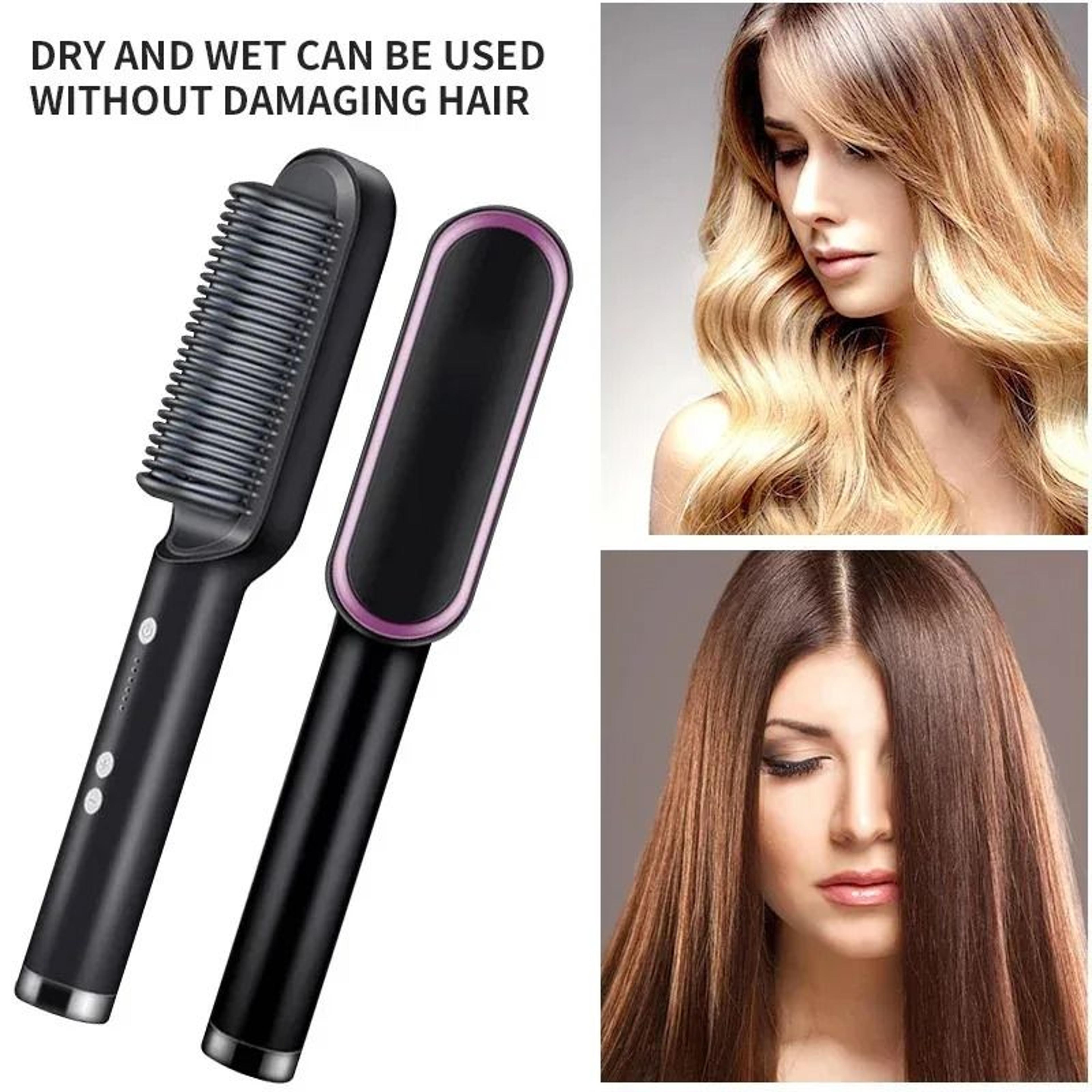professional electric hot comb hair straightener brush