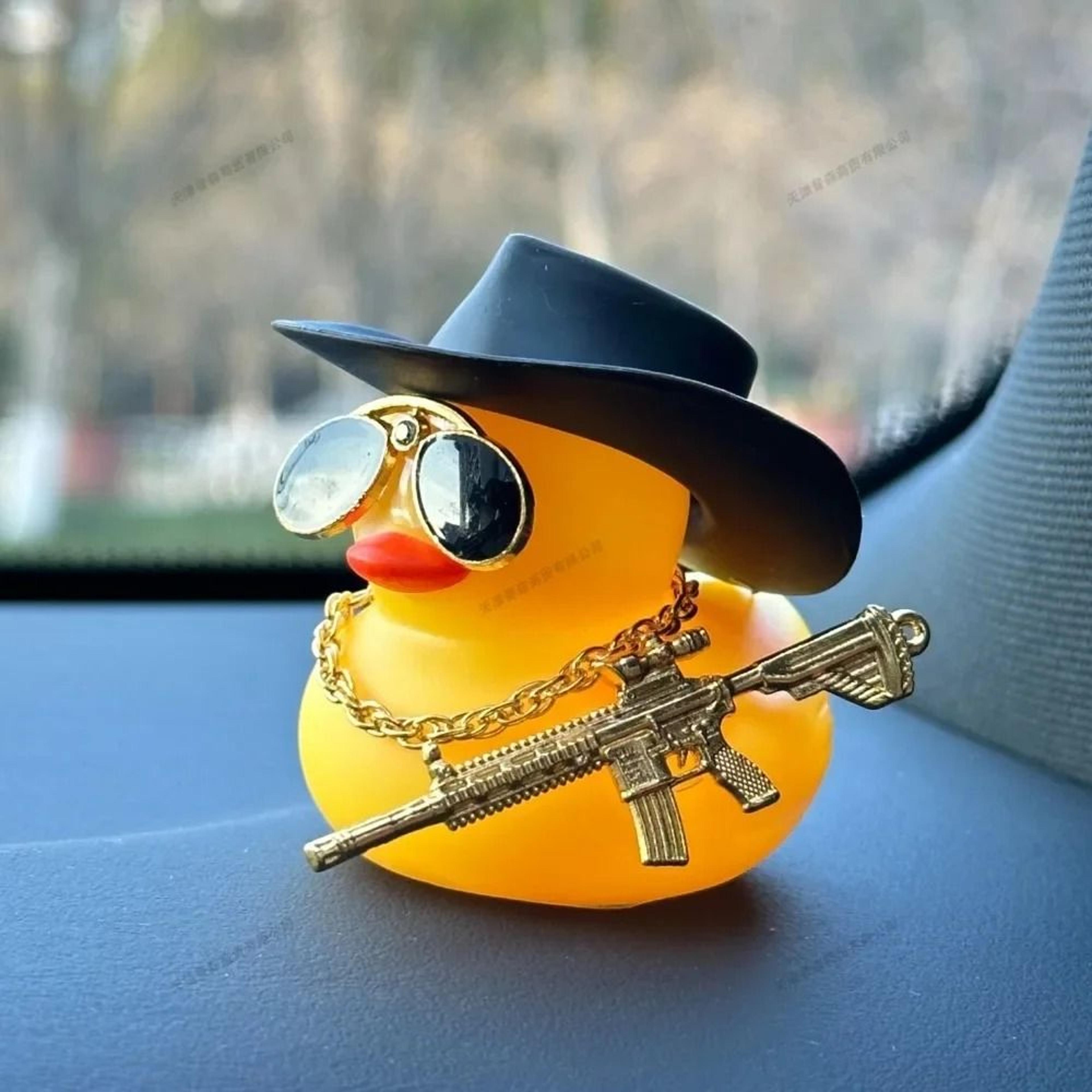 cowboy duck car dashboard decor doll