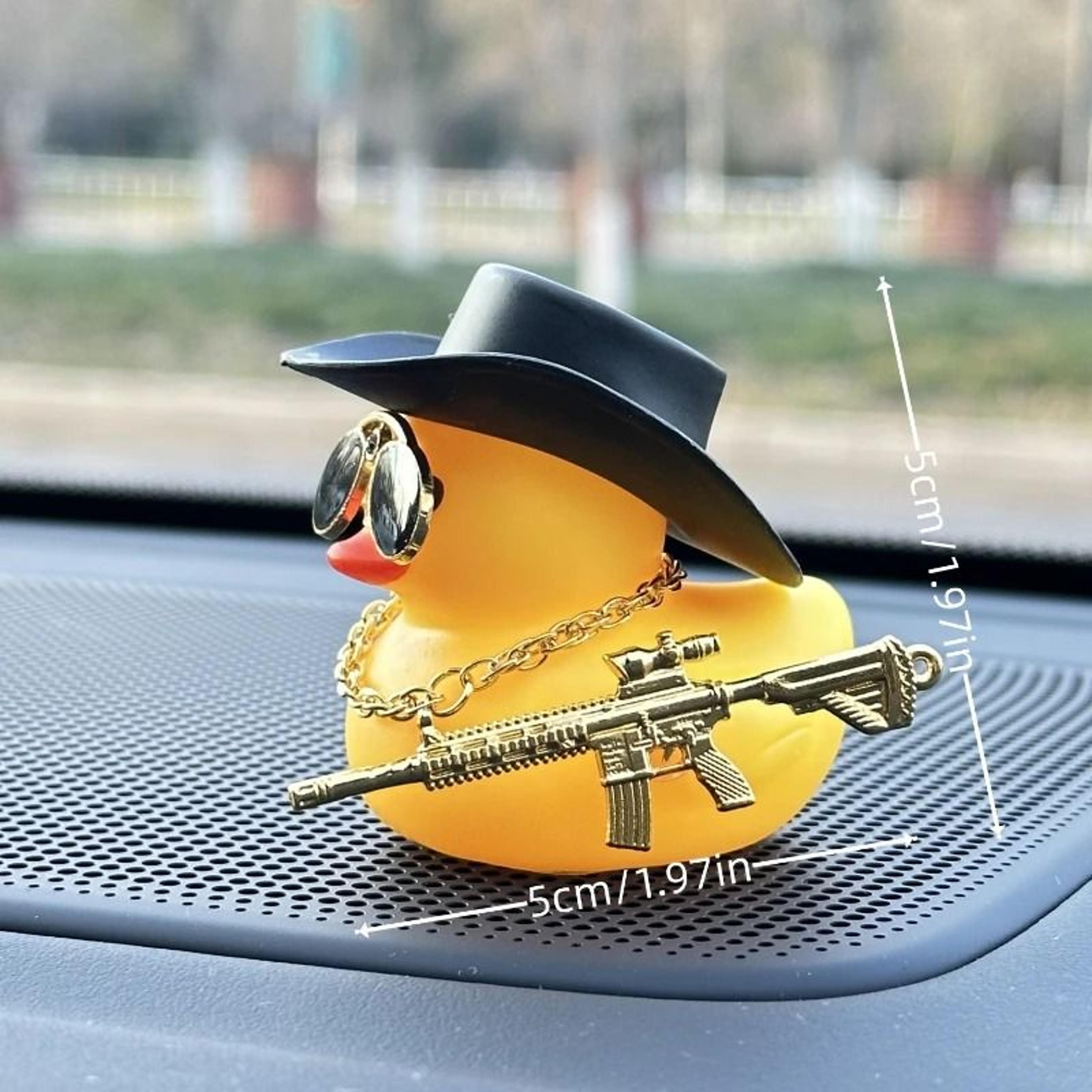 cowboy duck car dashboard decor figurine