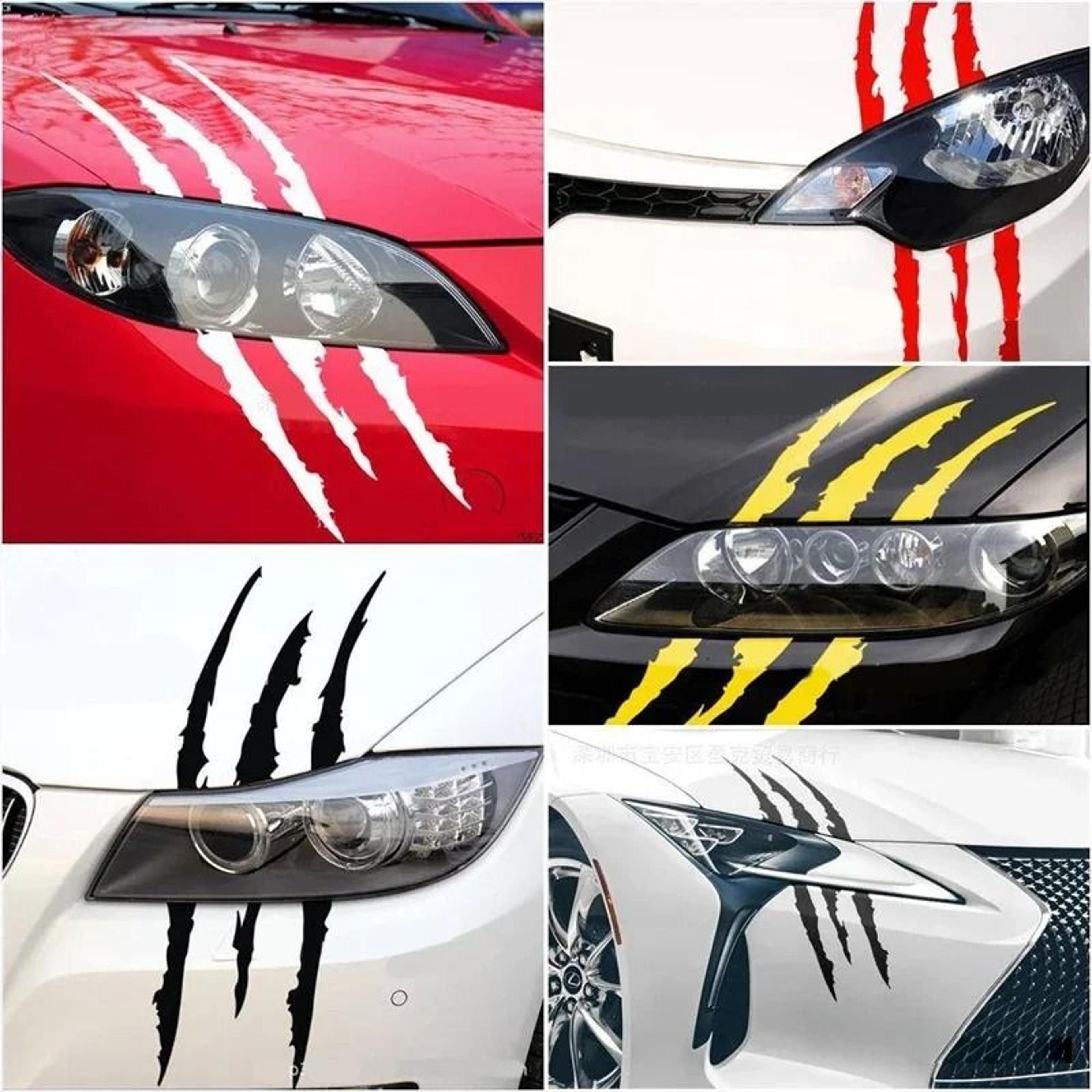 universal ghost claw reflective headlight stickers creative car lamp decals