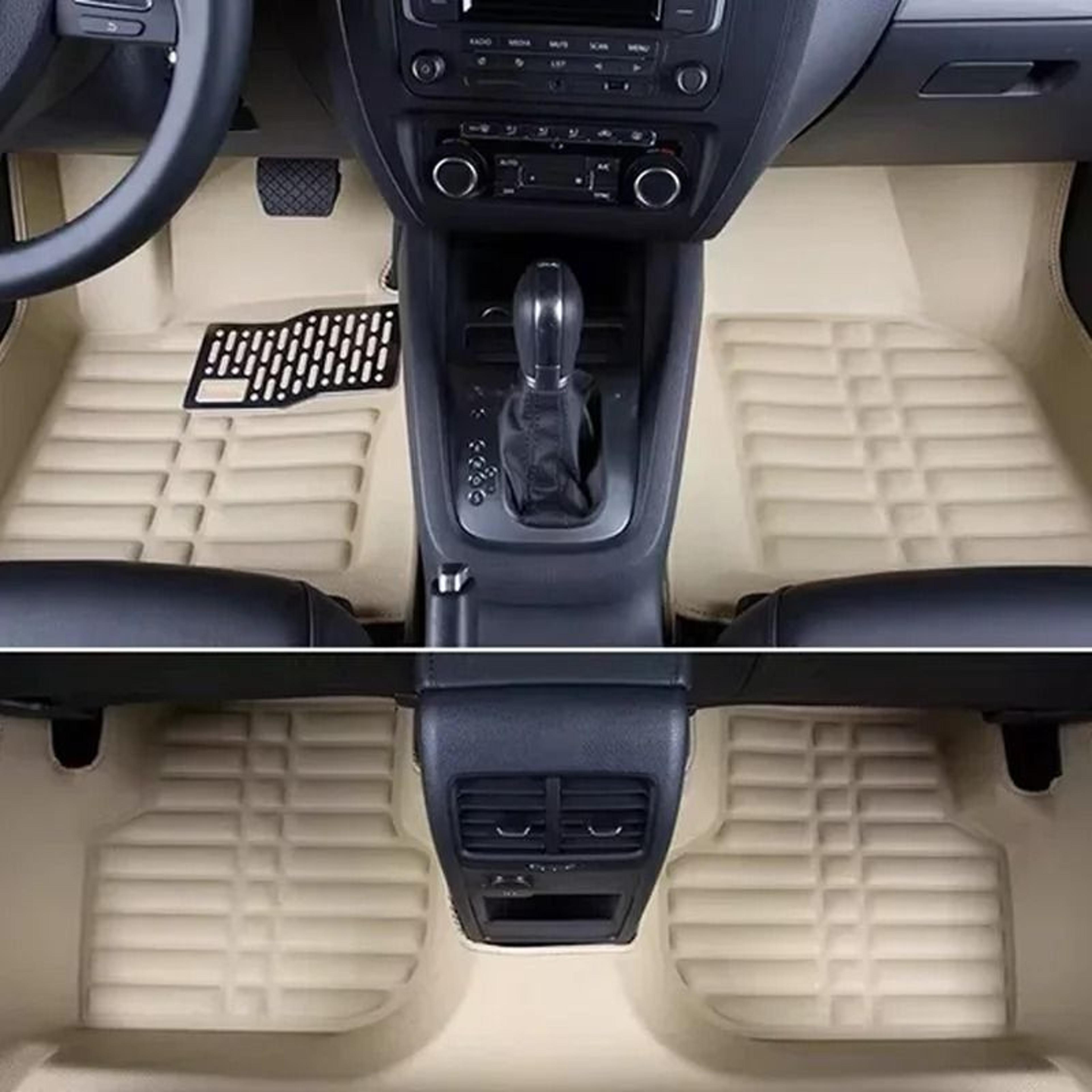 pu leather all weather car floor mats non slip interior protection set