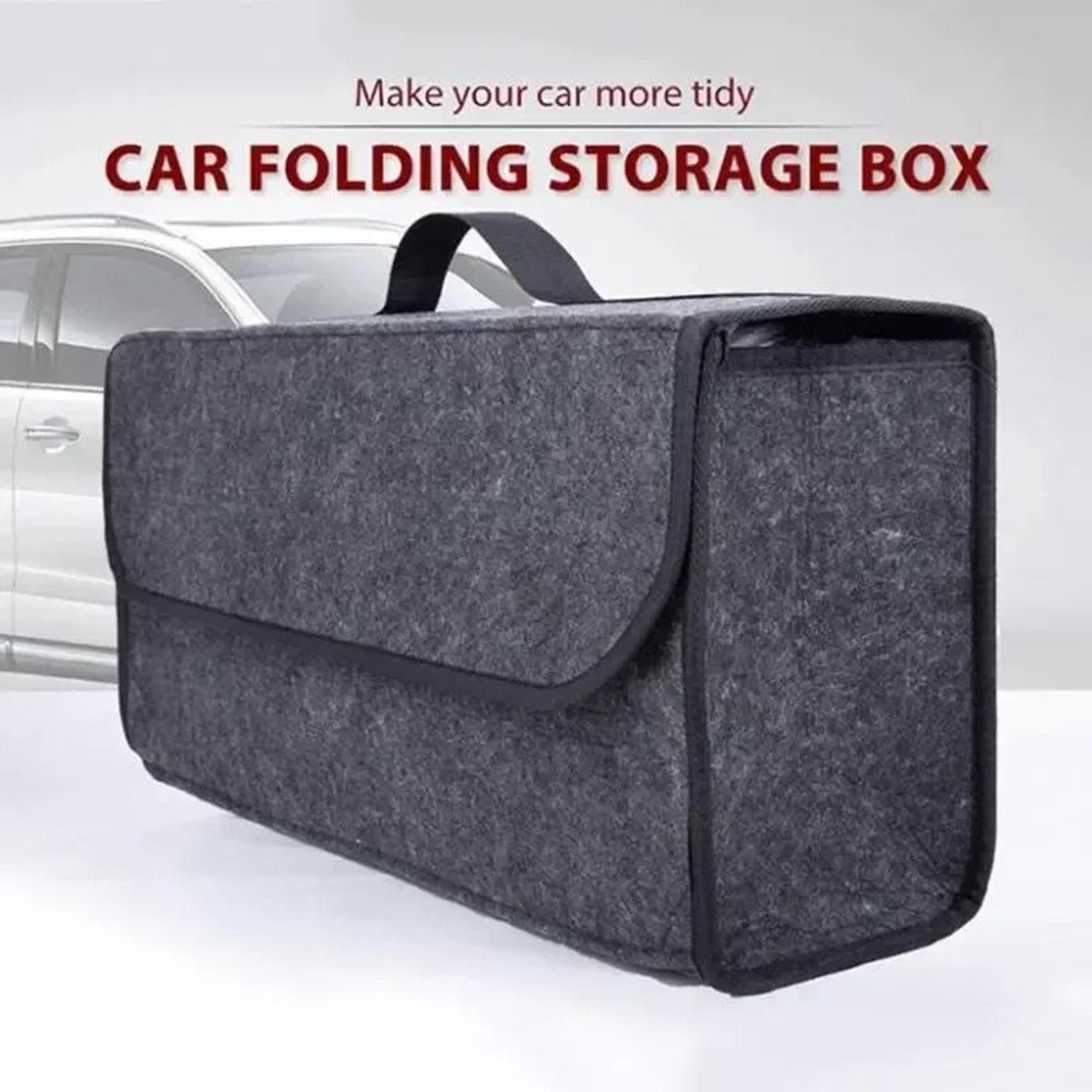 foldable car trunk storage organizer with carry handles