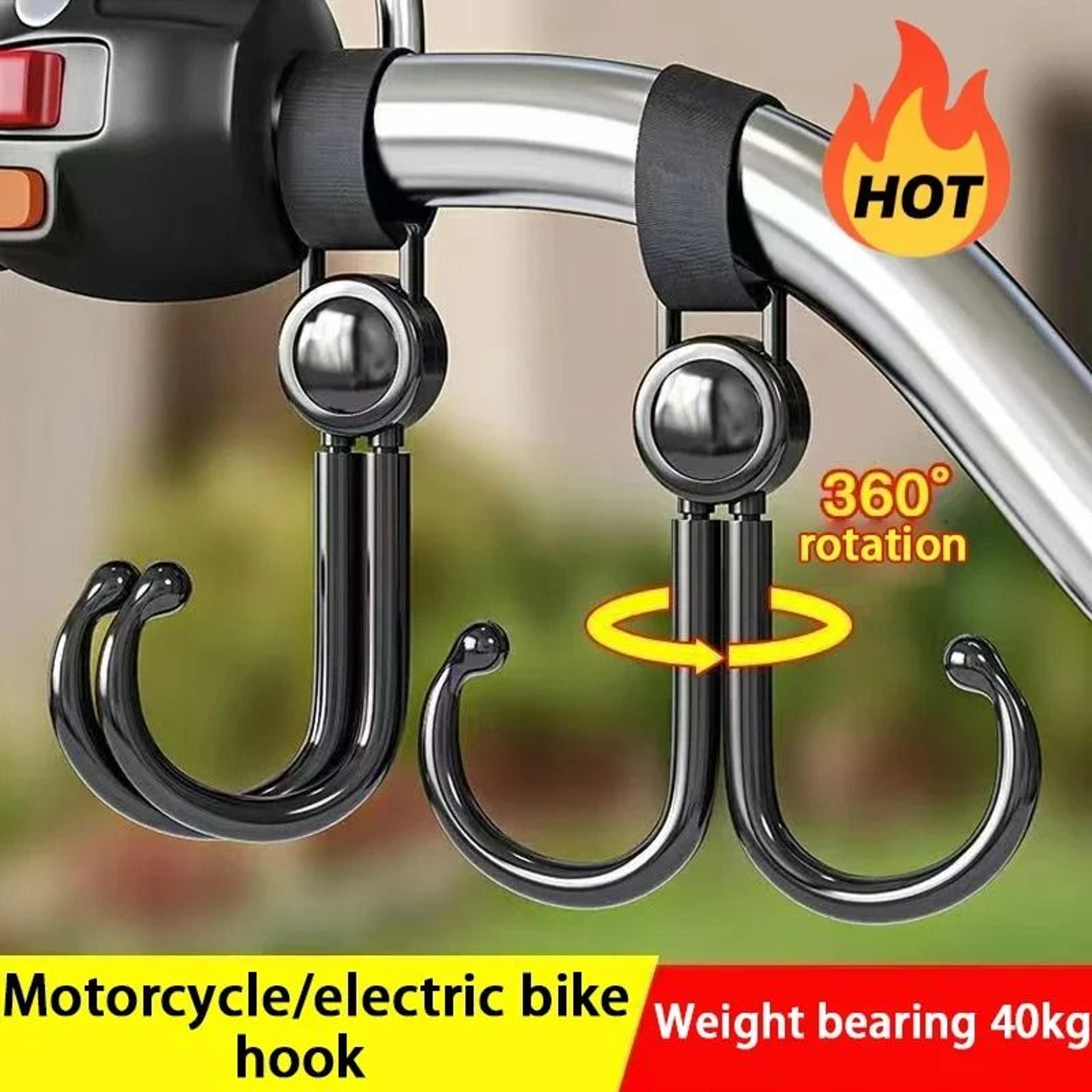 heavy duty multi purpose handlebar hook for motorcycles strollers and scooters