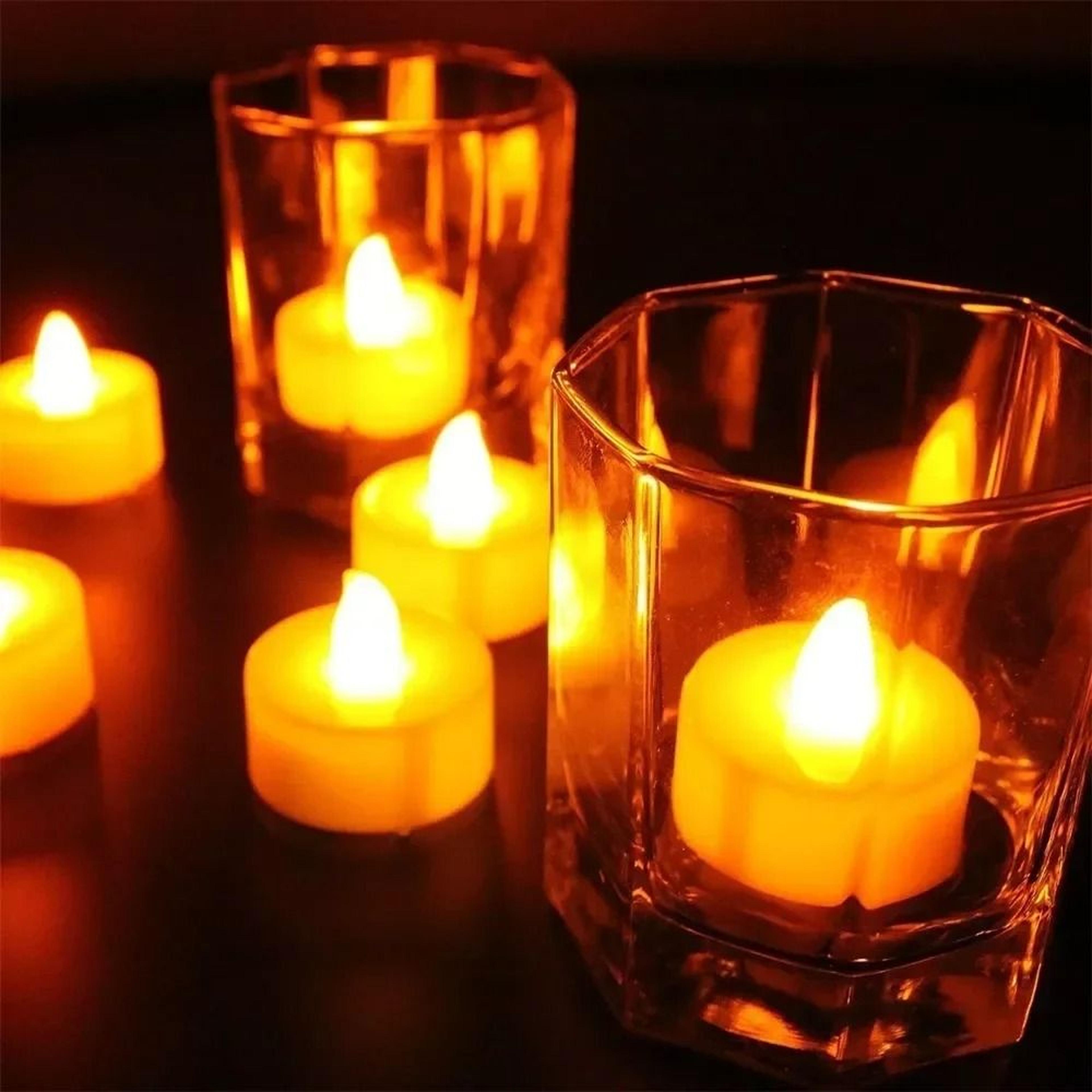 24 piece flameless led tea light candles battery operated long lasting decorative candles