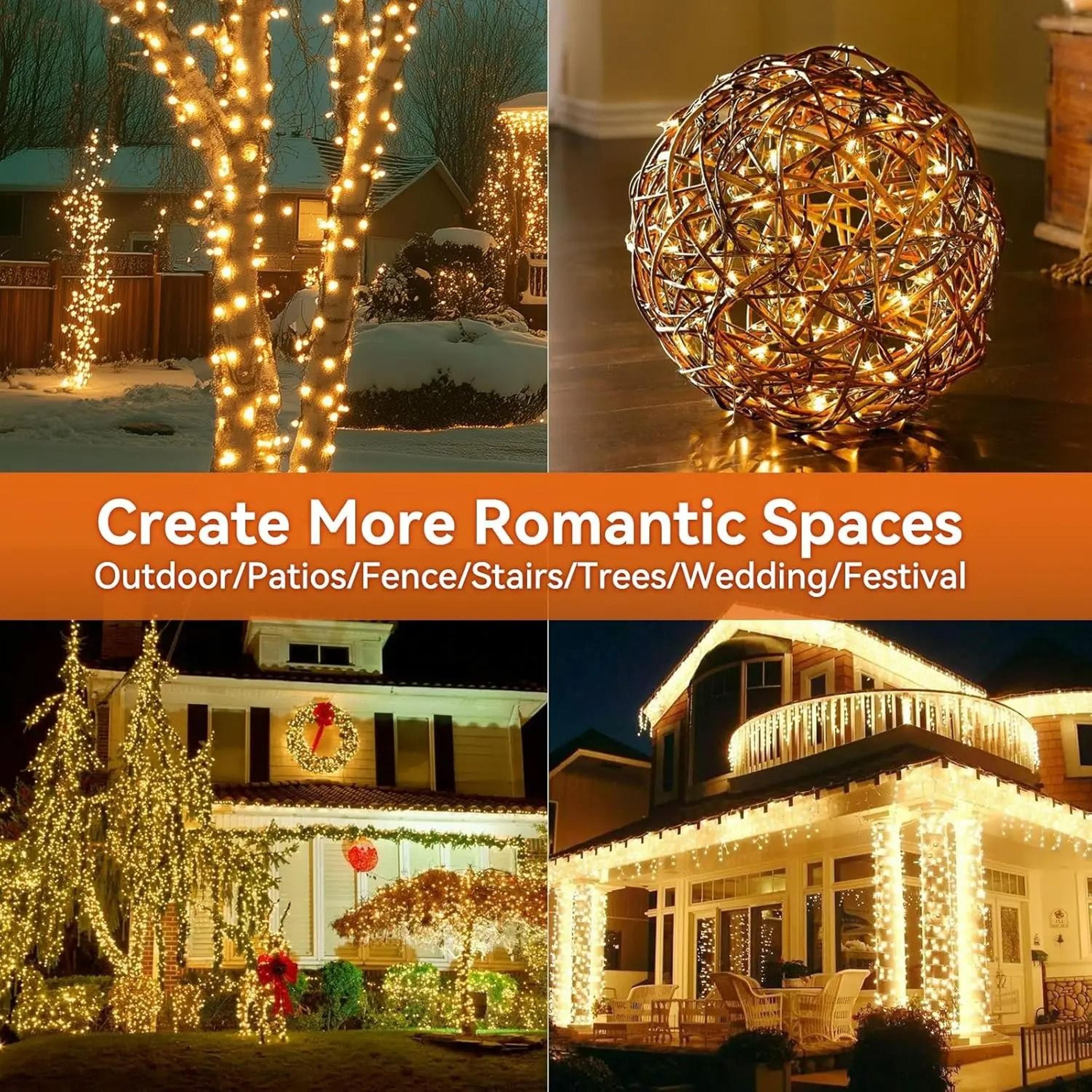 solar led fairy string lights waterproof outdoor garden holiday decoration