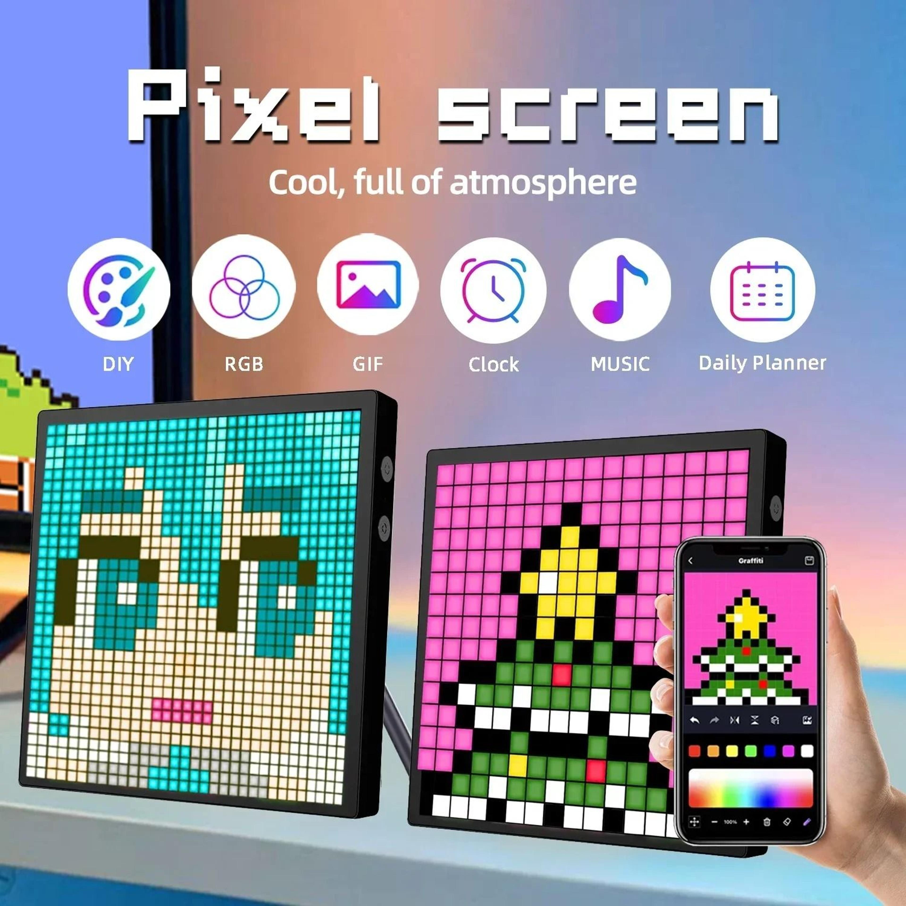smart rgb led matrix pixel display bluetooth app controlled diy animation frame