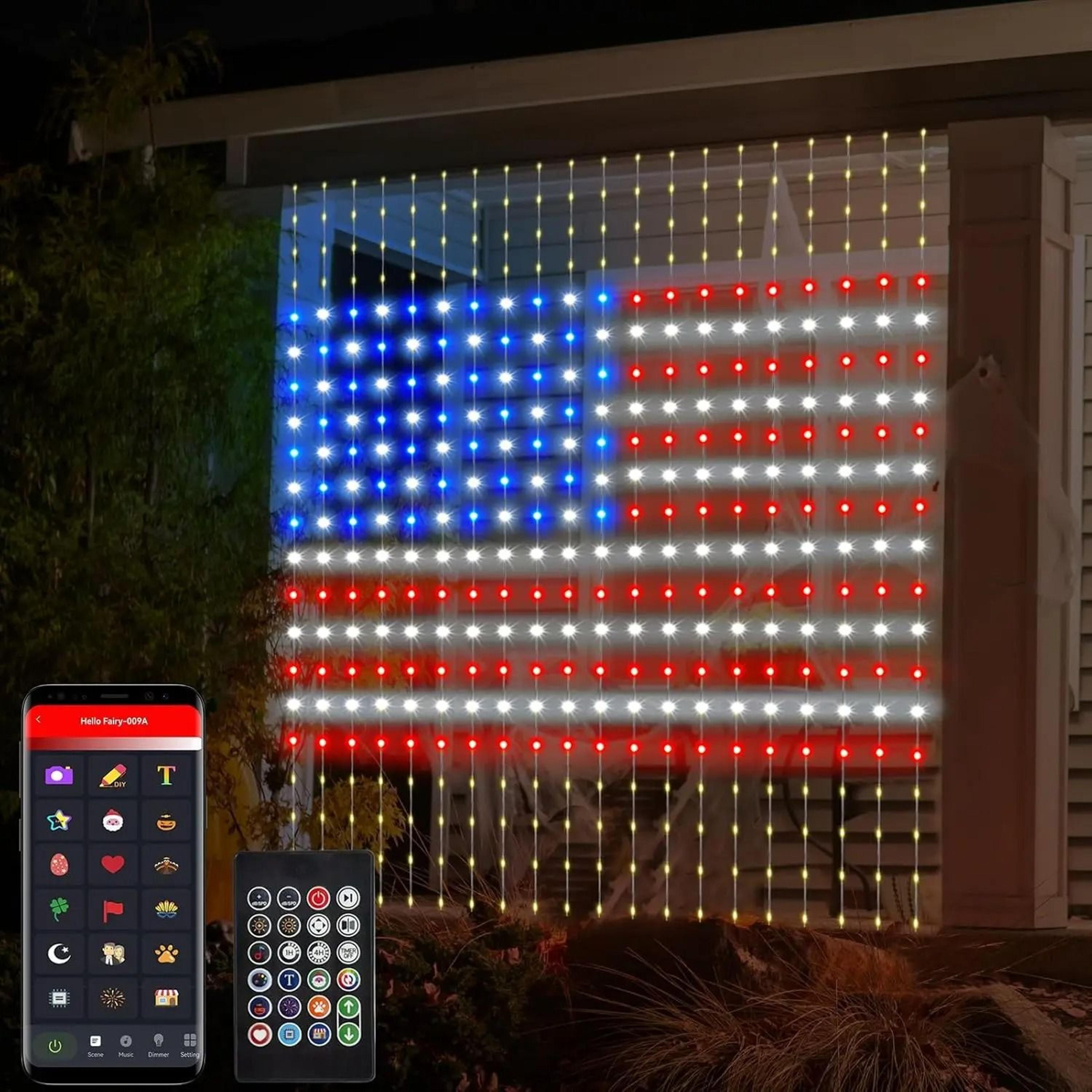smart rgb led curtain light app controlled music sync diy display for home and party decor