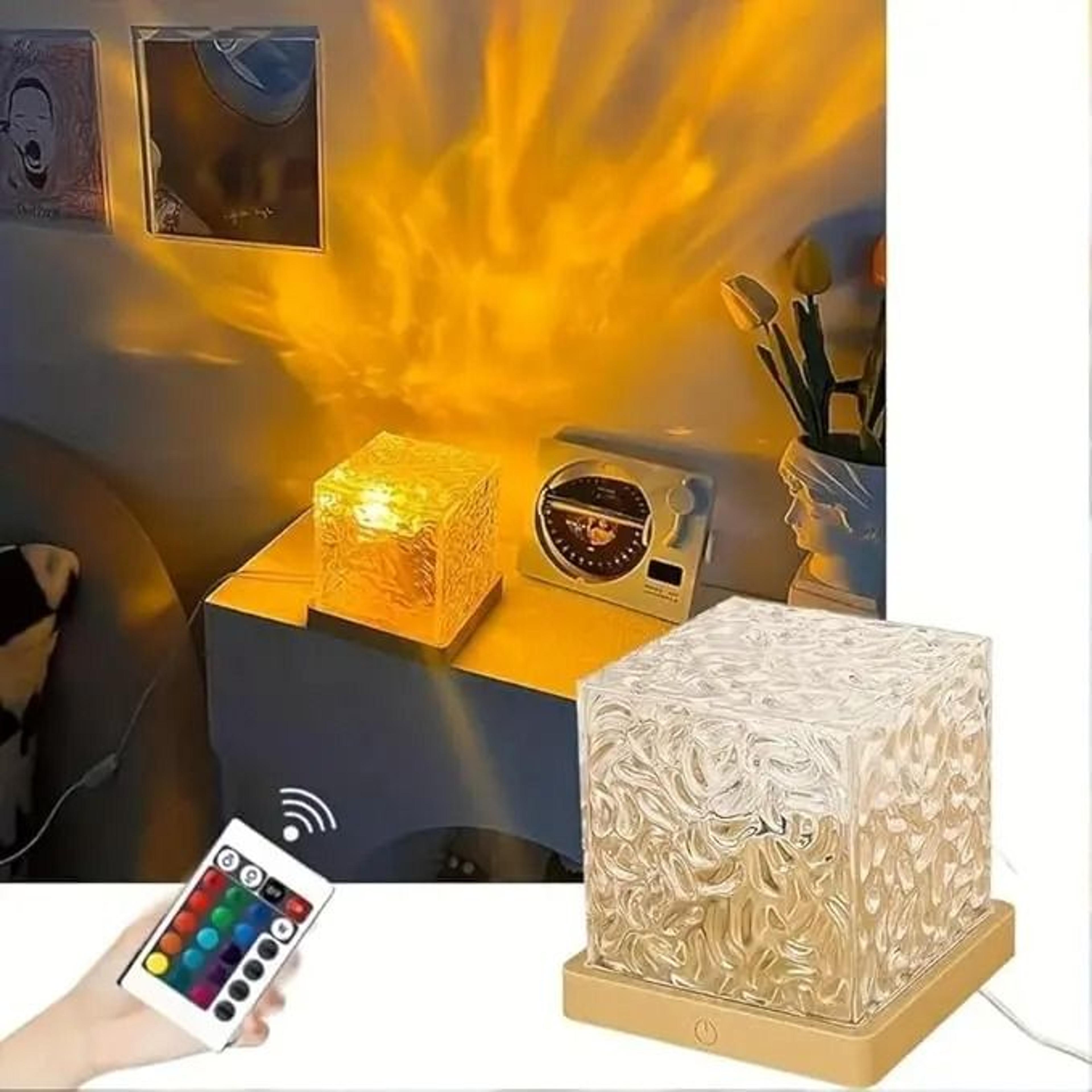 16 colors ocean wave projector night light water ripple ambient mood lamp