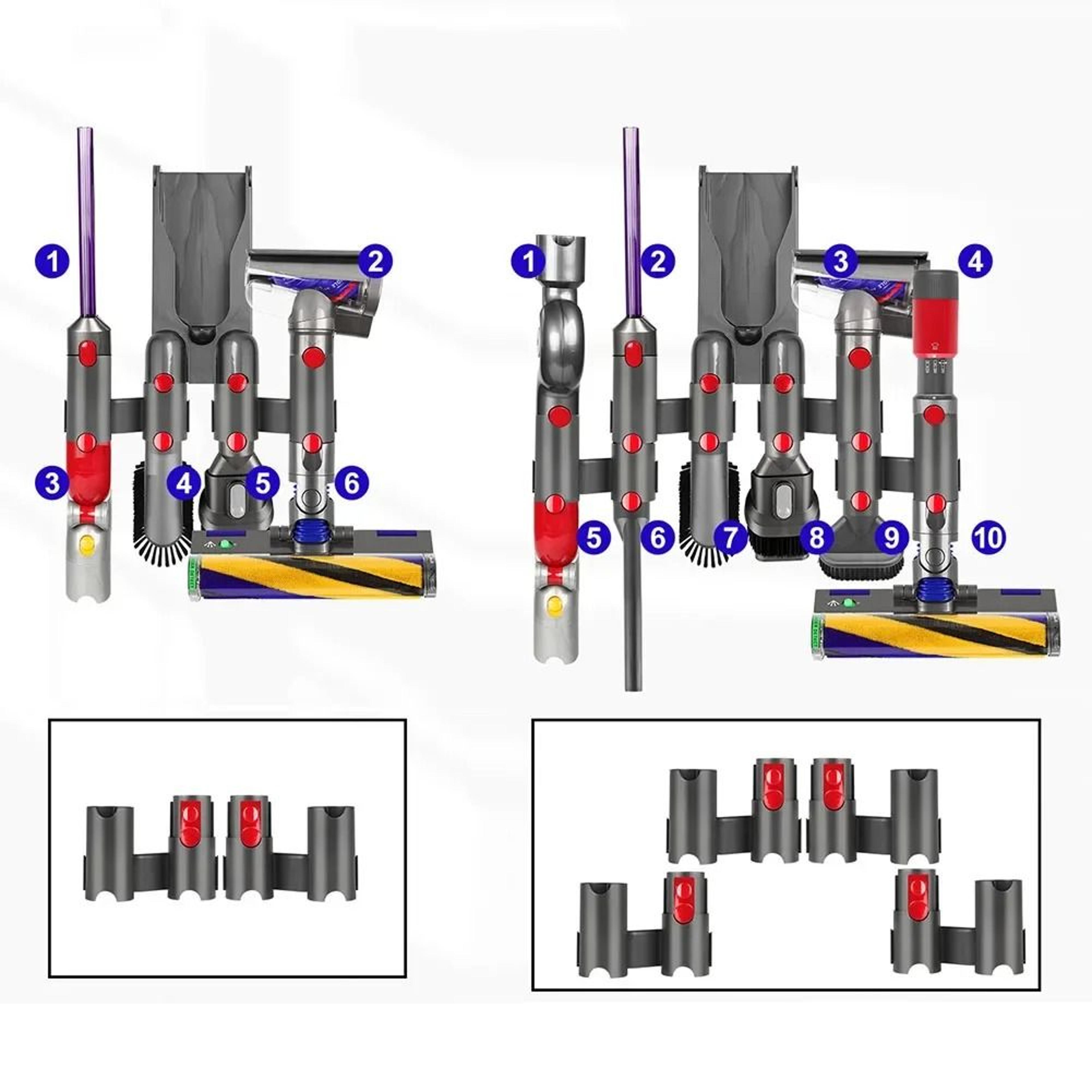 vacuum cleaner wand storage holder & accessory organizer for dyson cordless vacuums