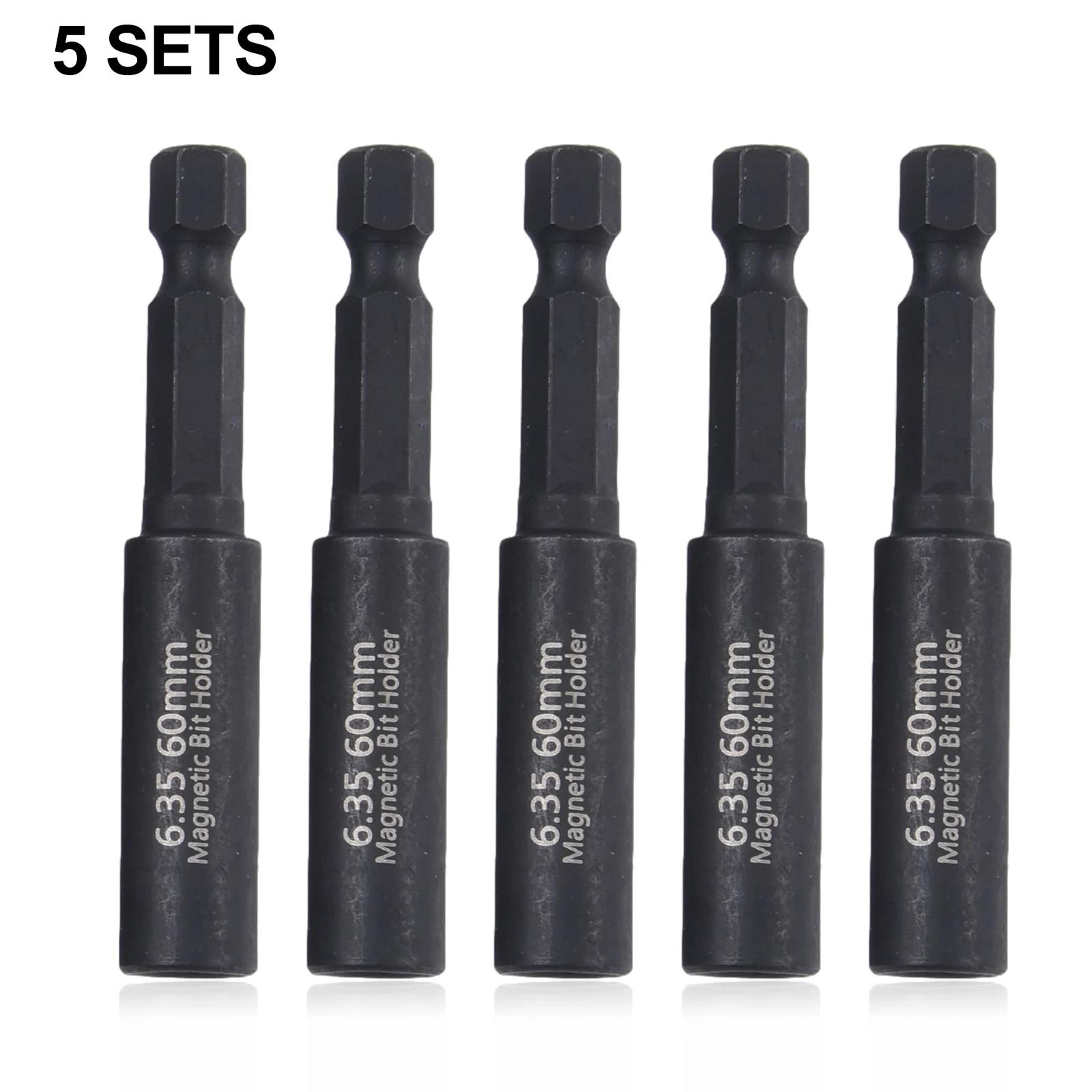 magnetic screwdriver bit holder extension 1/4 inch hex shank quick change adapter 2 pack 60mm