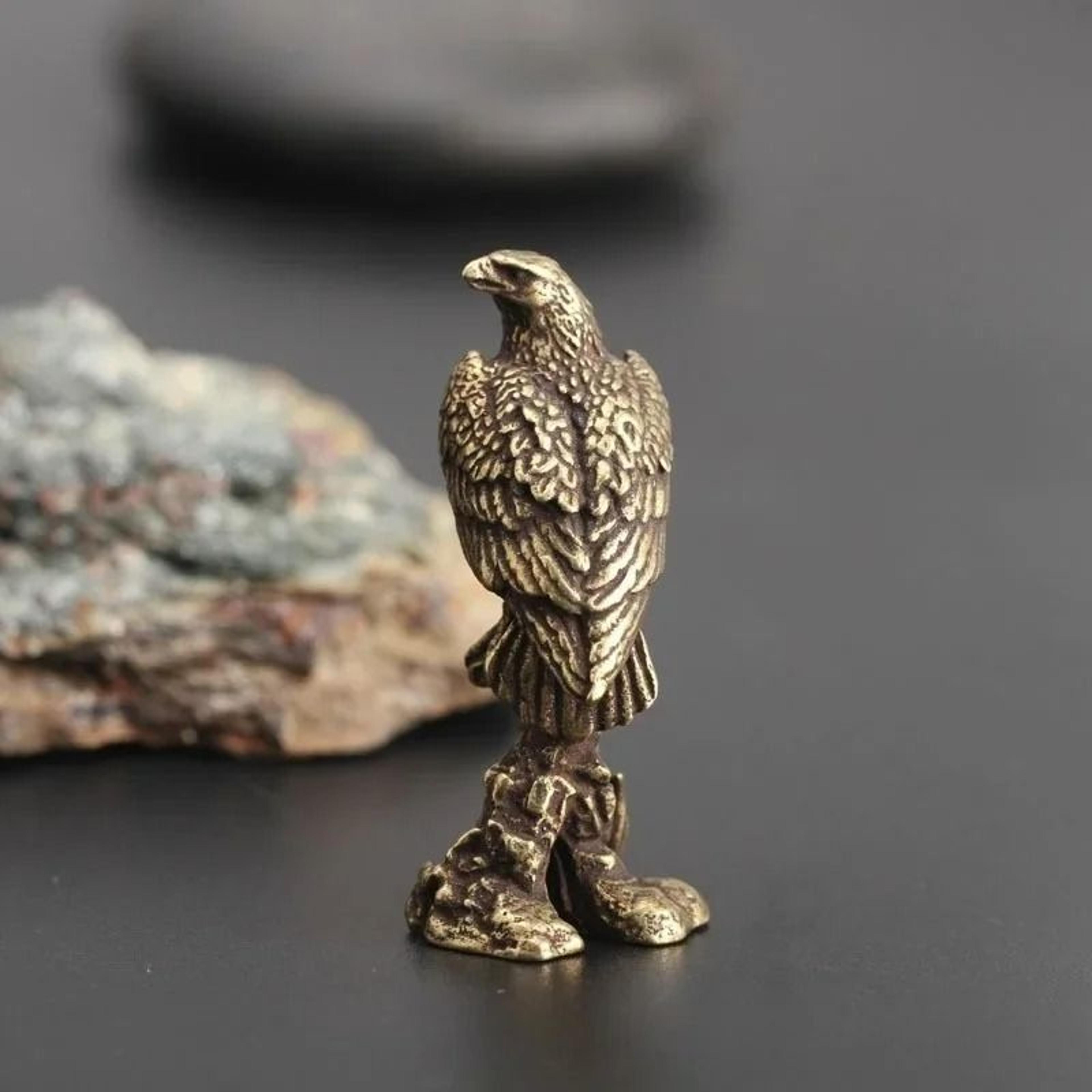 handmade eagle figurine vintage copper bird sculpture for home office desk decor animal ornament