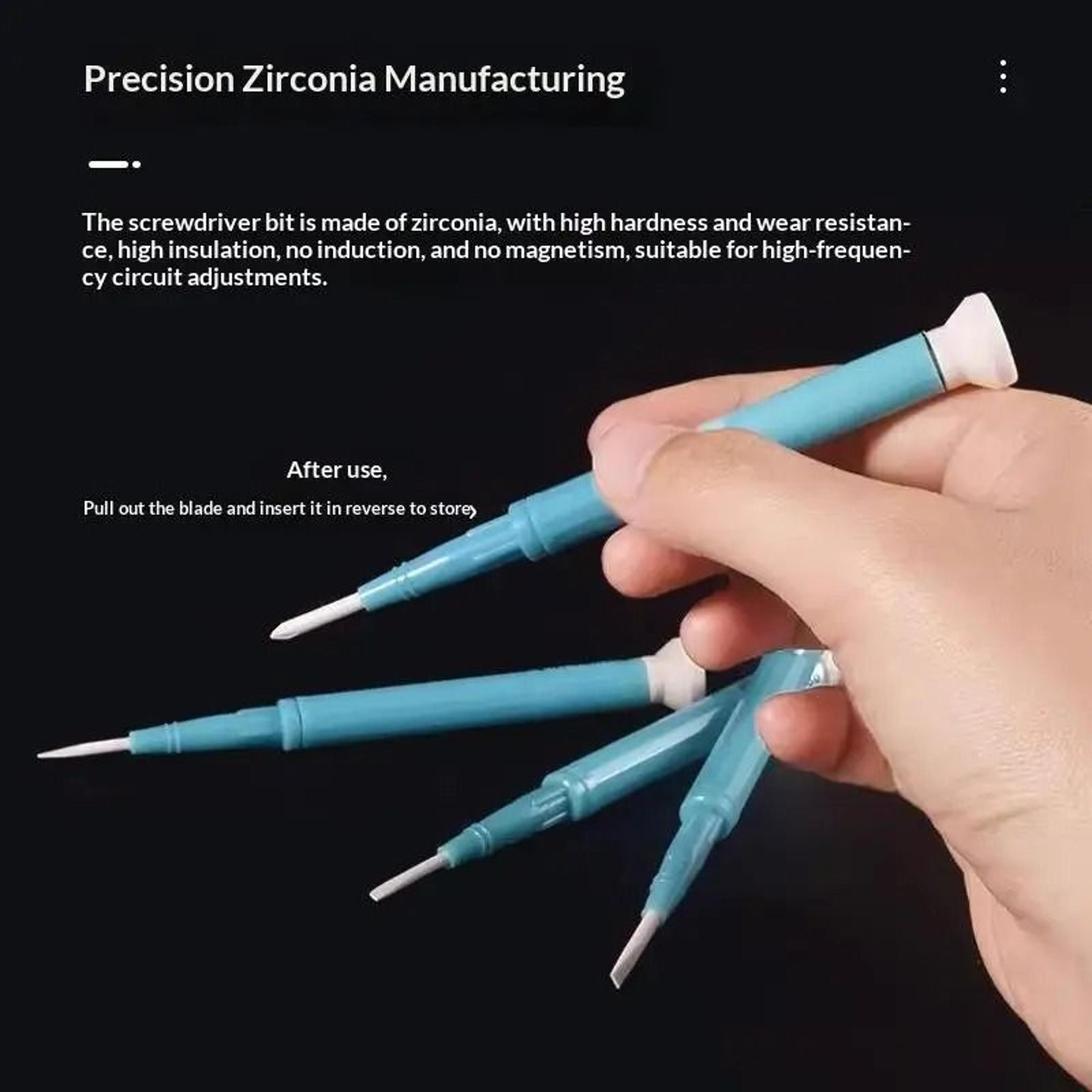 ceramic antistatic screwdriver set non-magnetic precision flat & phillips repair tool