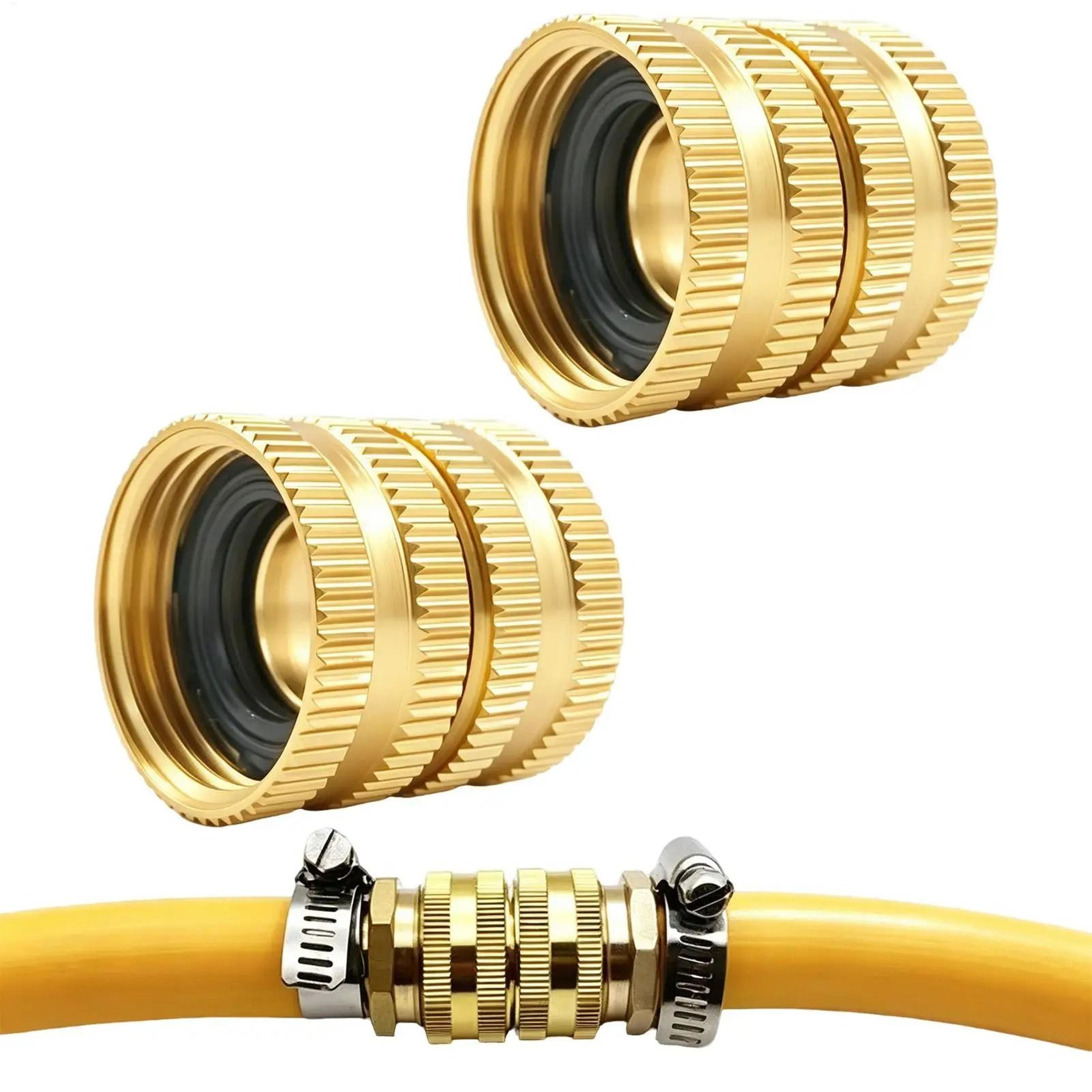 brass garden hose adapter 3/4 inch female to female connector for watering and irrigation