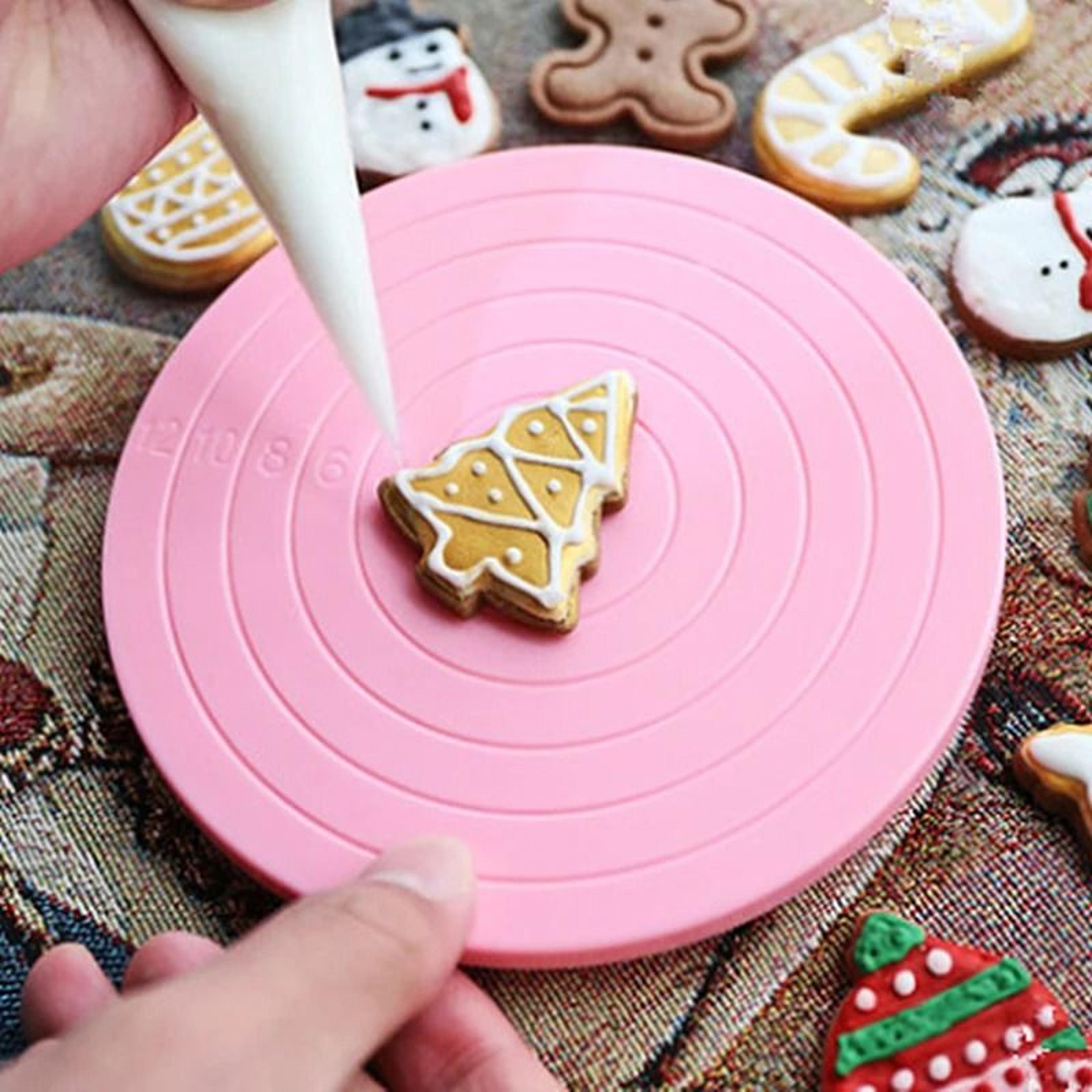 360 degree rotating cake turntable stand 5.51 inch decorating platform