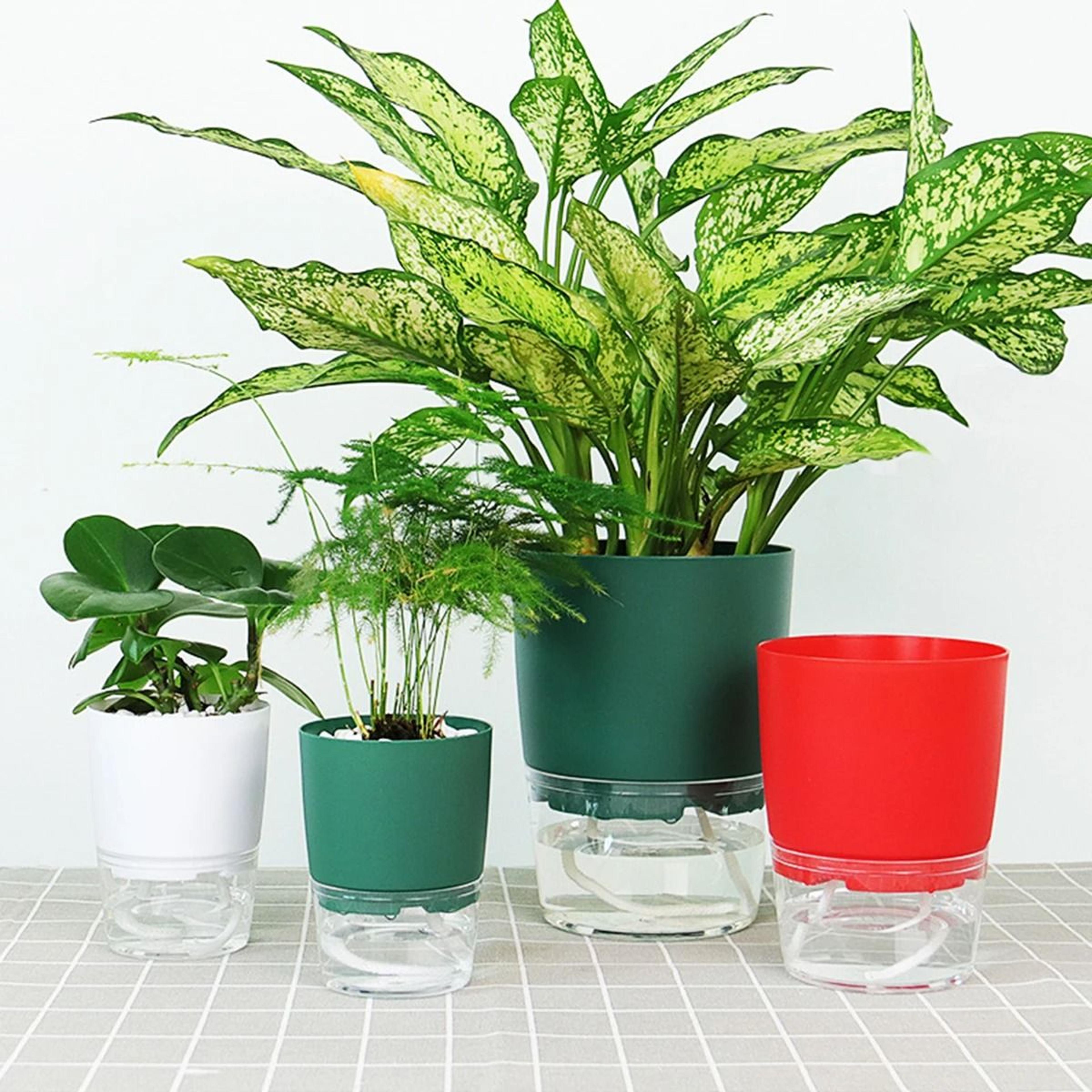 self watering plant pot 4.57 inch modern hydroponic flower pot