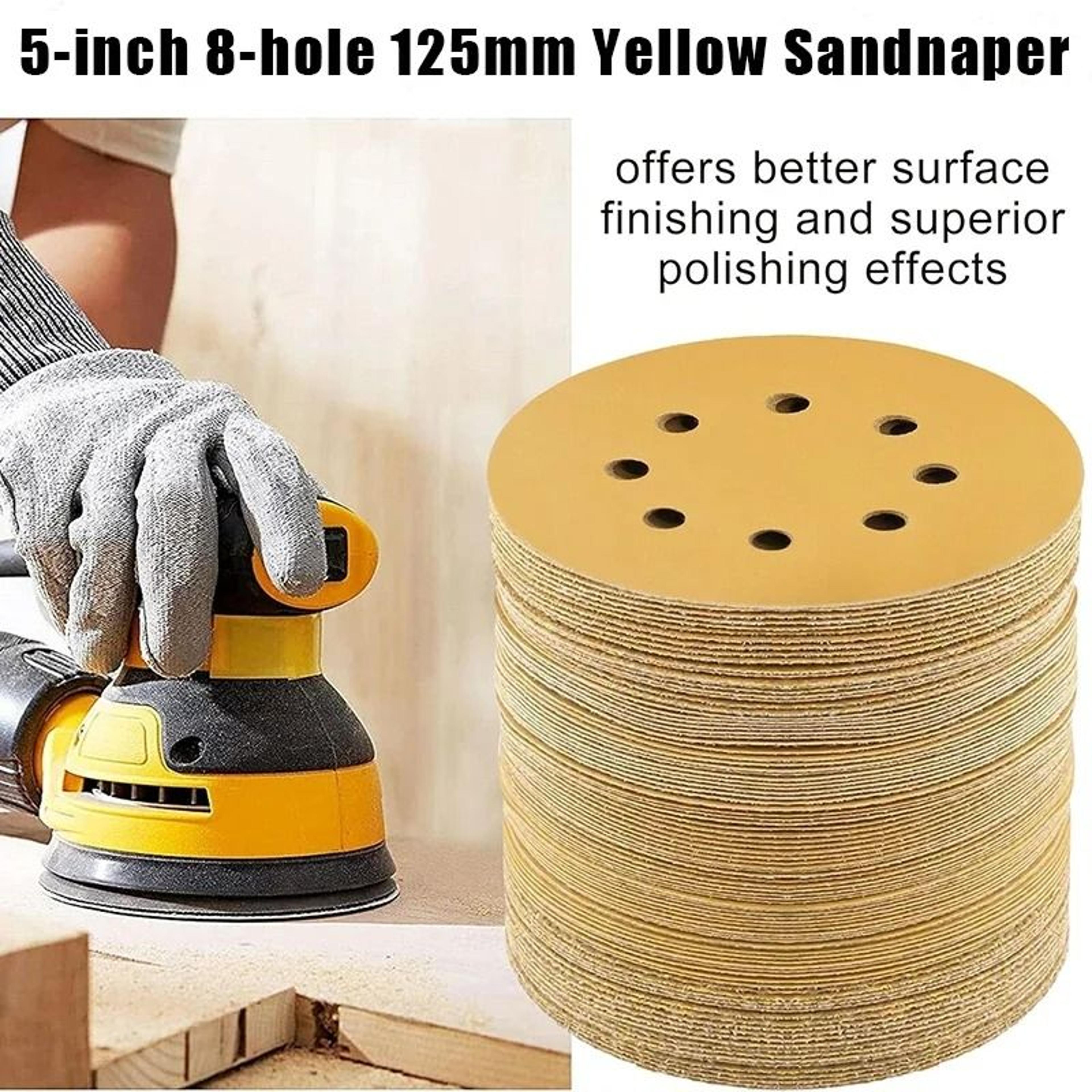 5 inch 8 hole sanding discs set for smooth finishing and polishing