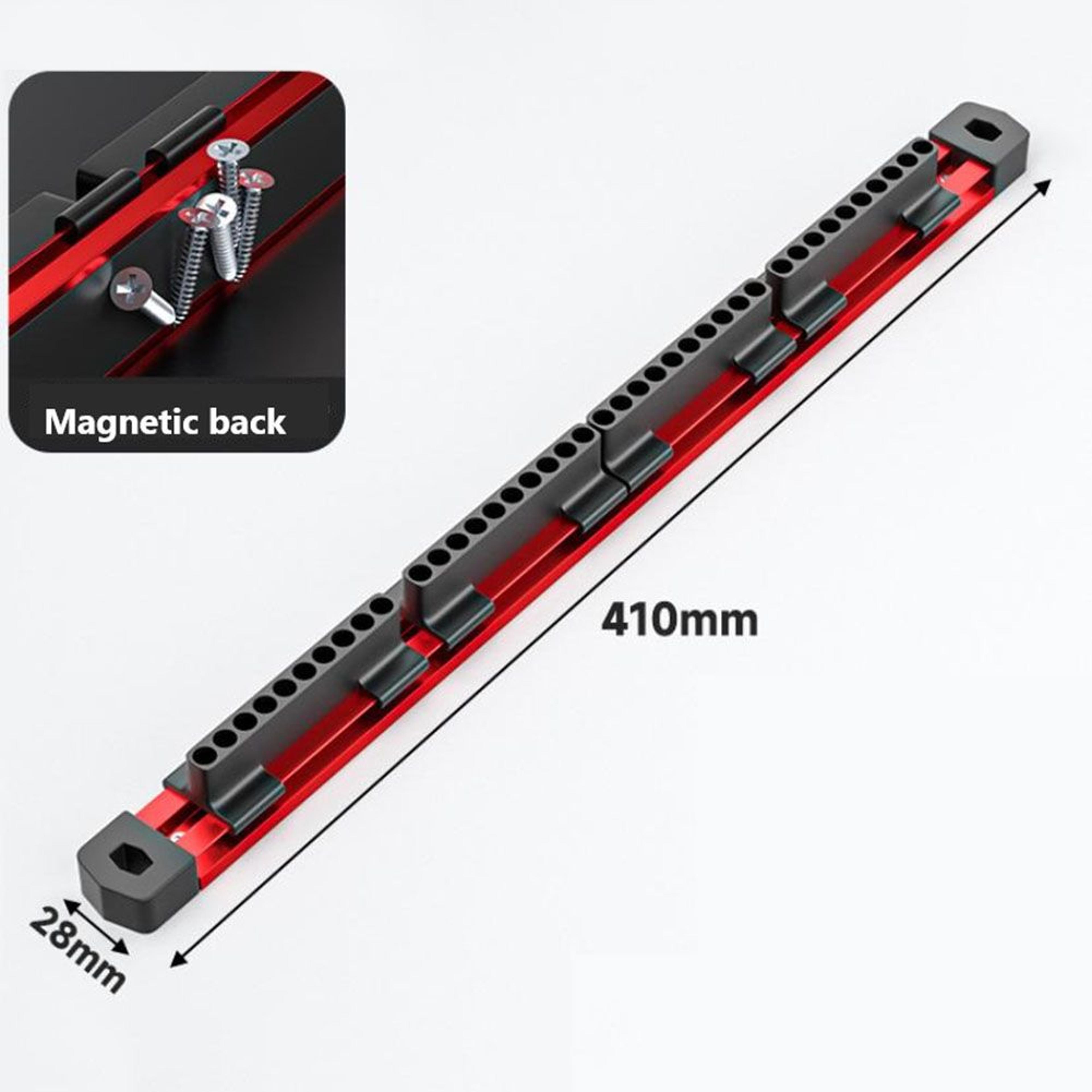 40 hole magnetic drill bit holder organizer rack