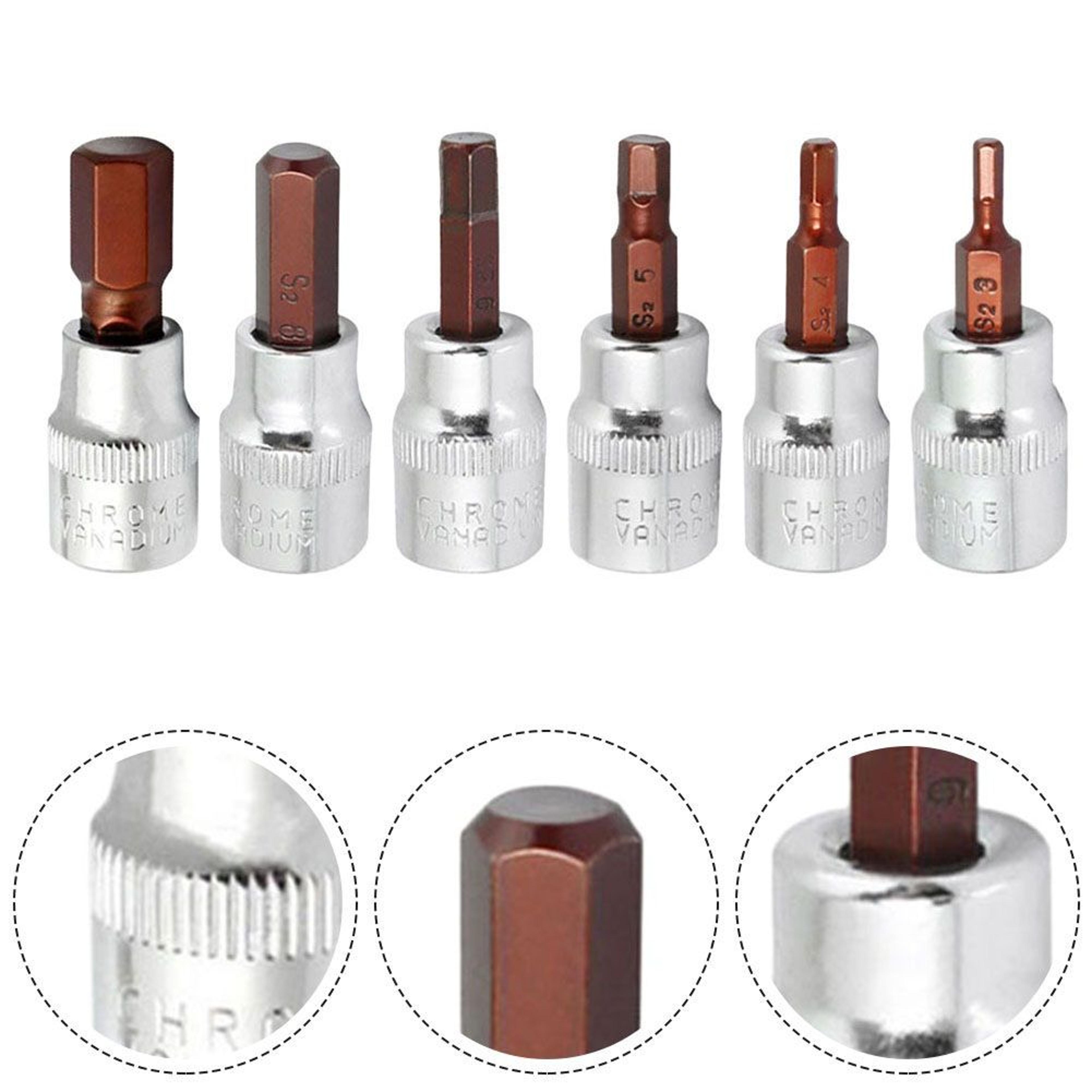 3 8 inch square drive hex socket bit set h3 h4 h5 h6 h8 h10 hexagon wrench bit tool