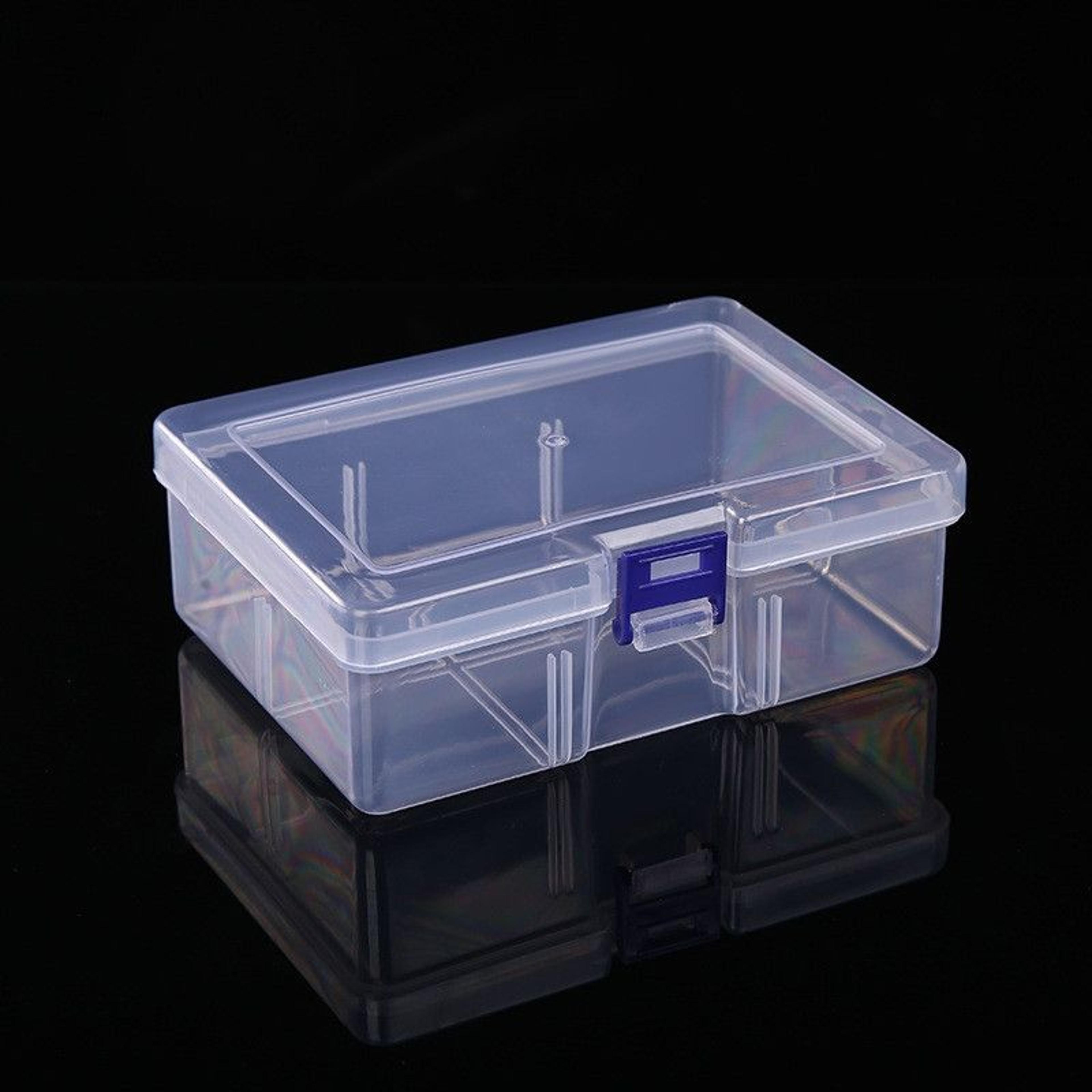 clear plastic storage box case organizer for jewelry beads and crafts
