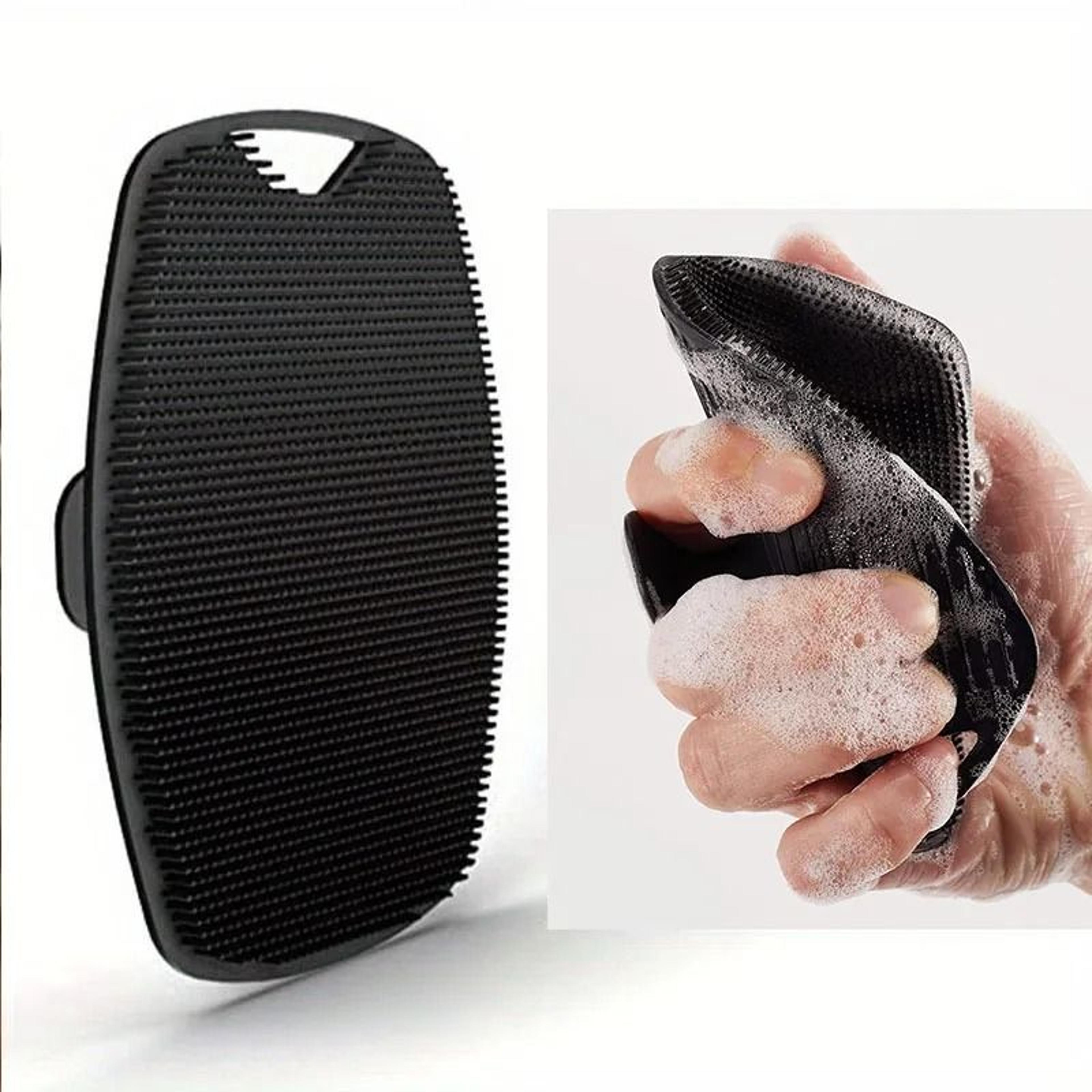 portable exfoliating silicone bath and facial massage brush
