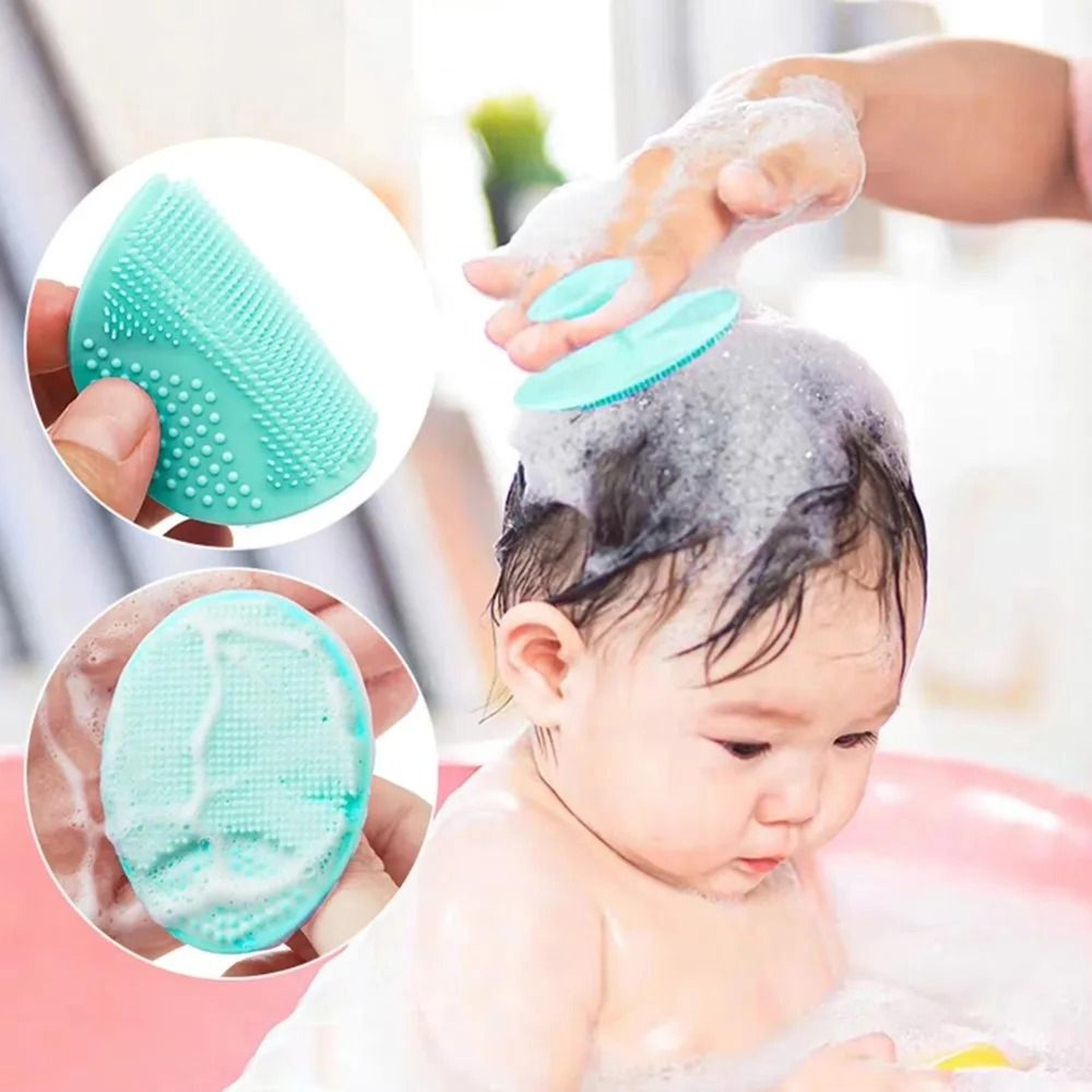 manual soft silicone facial cleansing brush and exfoliator pad