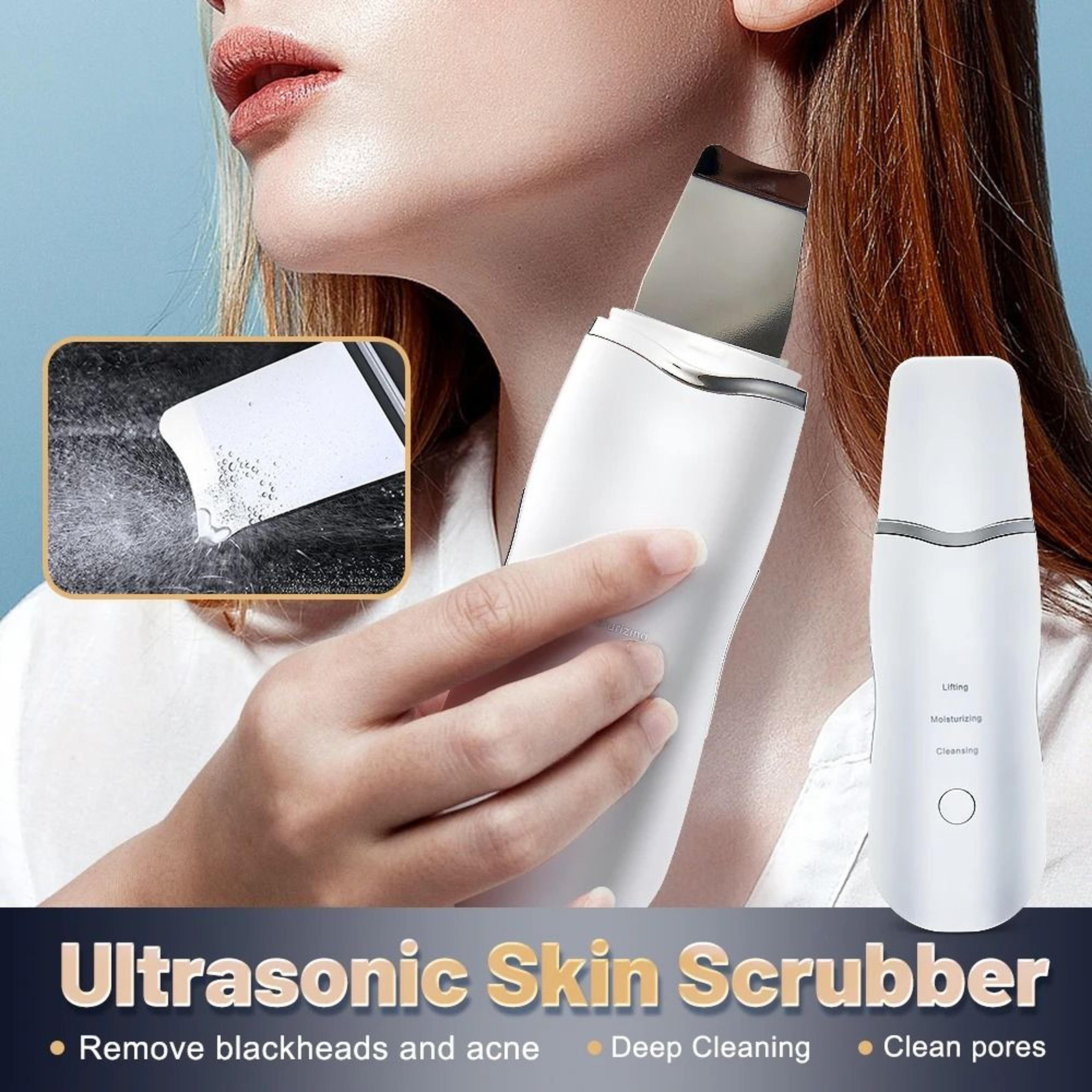 ultrasonic skin scrubber and pore peeling spatula