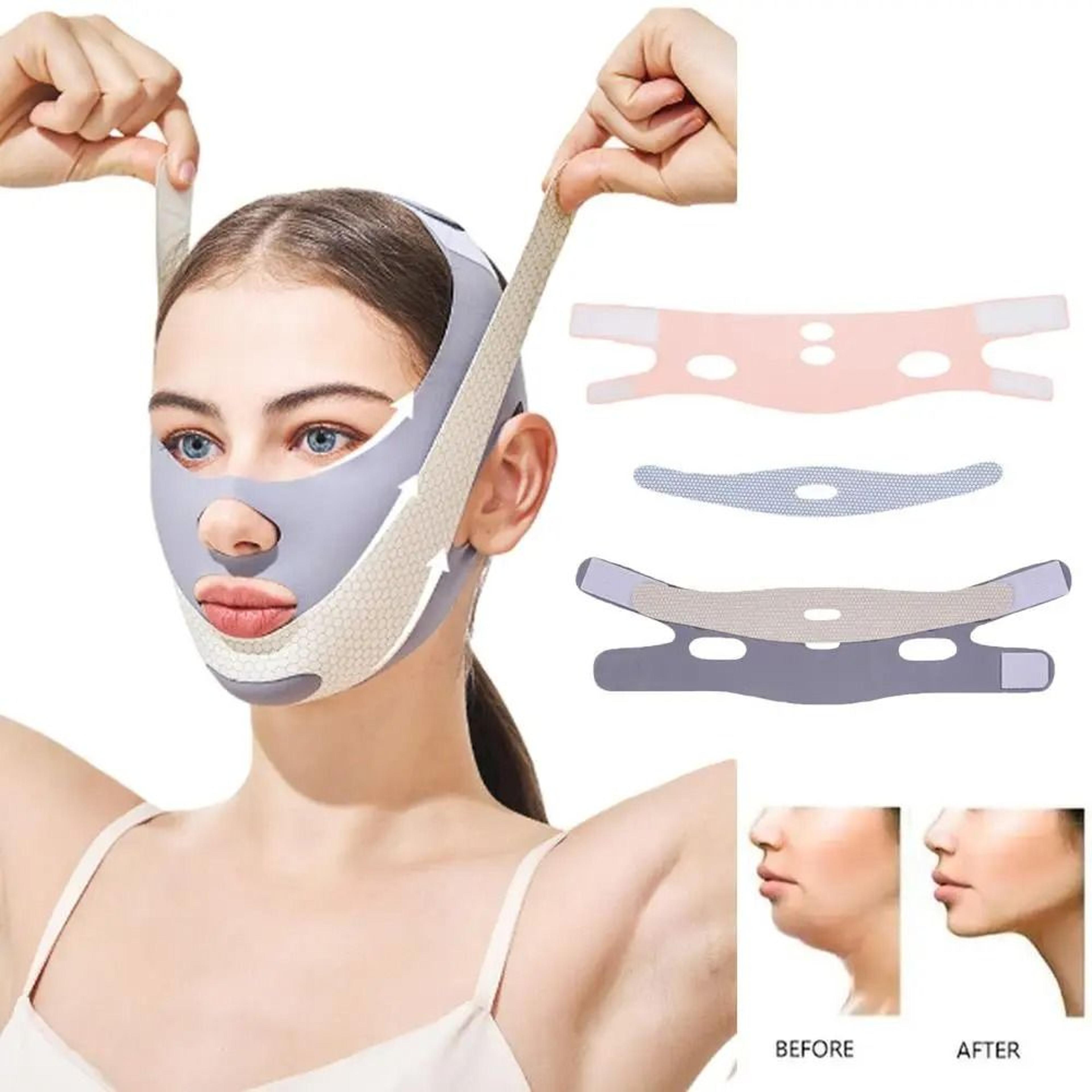 elastic v line face lift bandage and double chin tightening mask