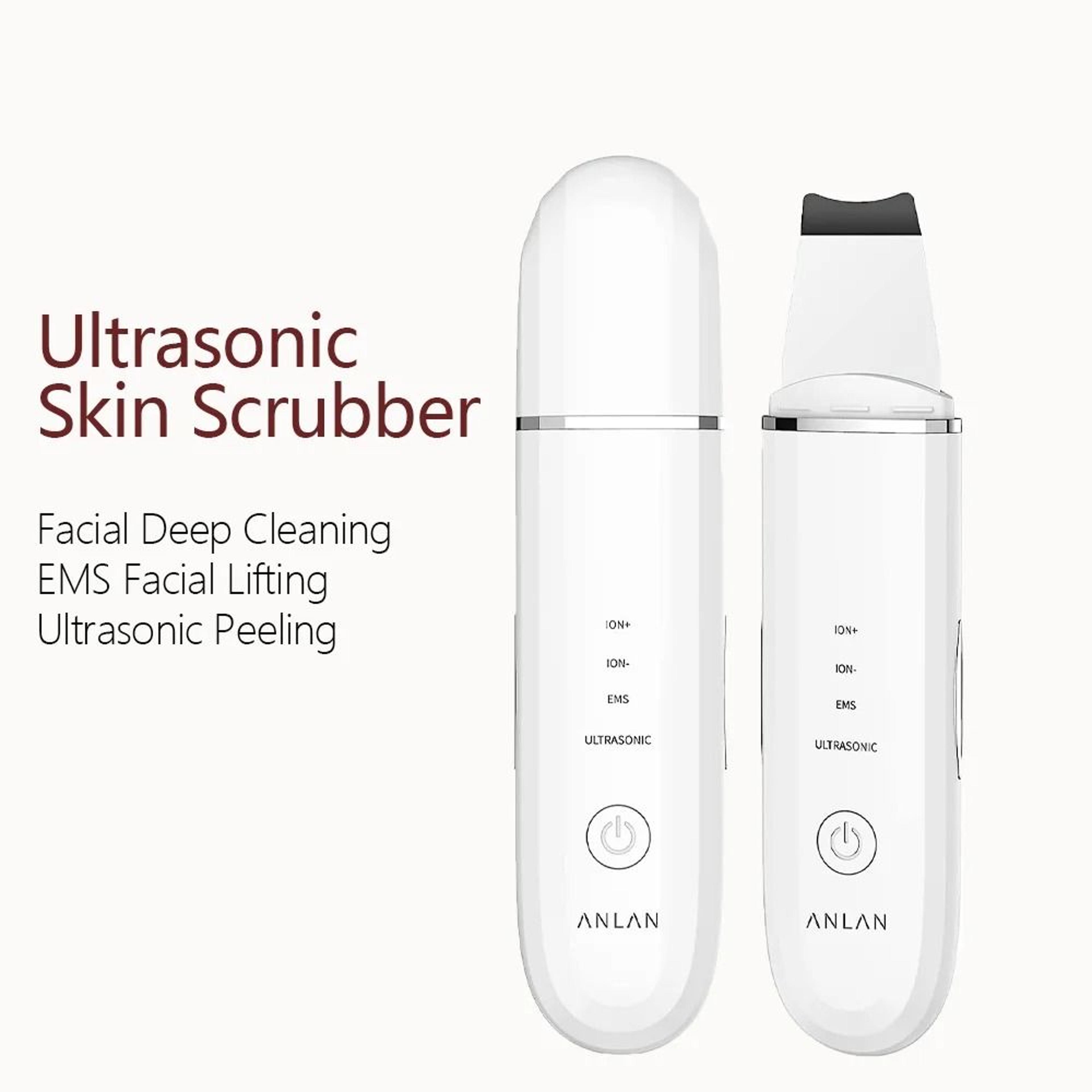 ultrasonic deep pore cleansing spatula and skin exfoliation scrubber