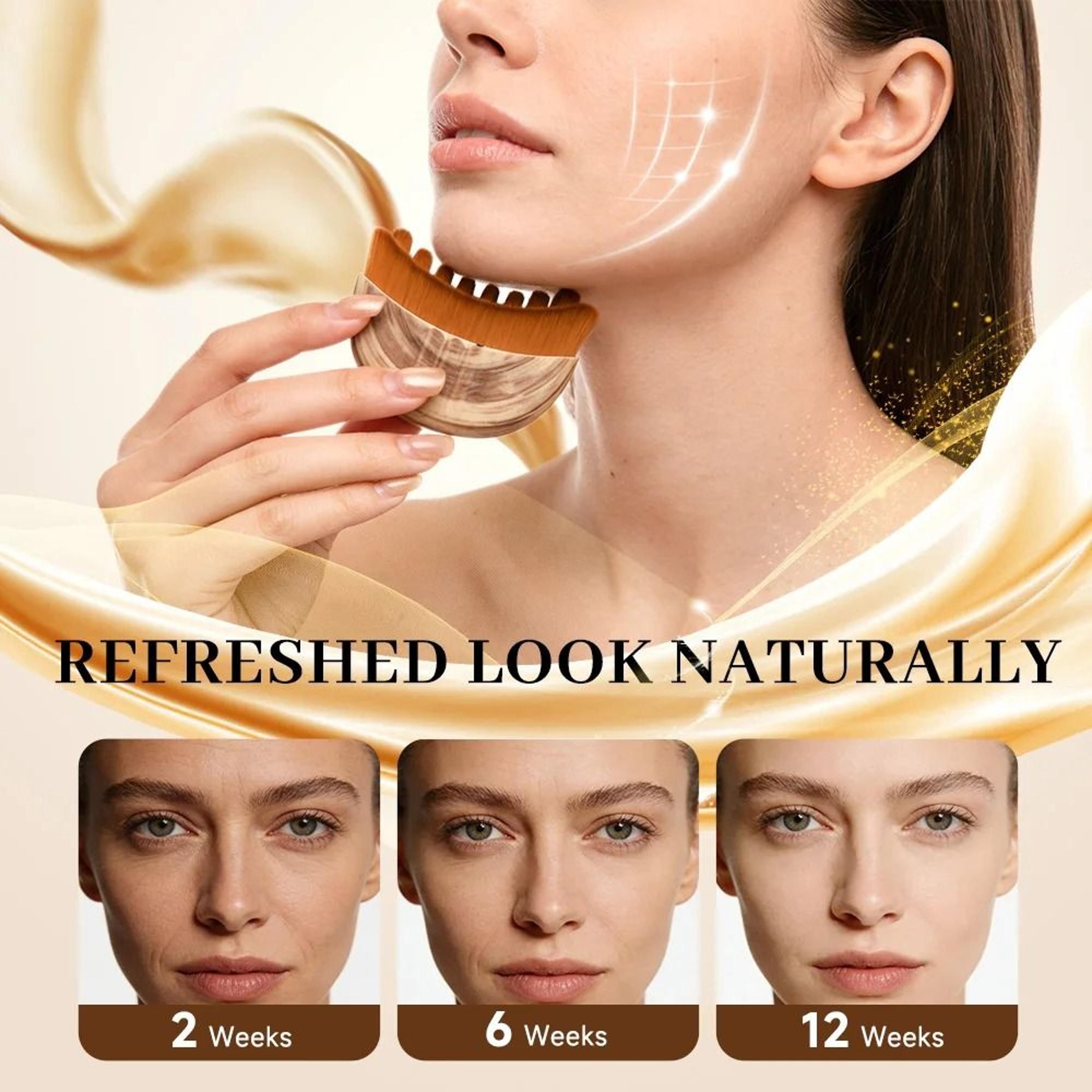 ergonomic facial gua sha drainage brush and body scraping lymphatic contour massager