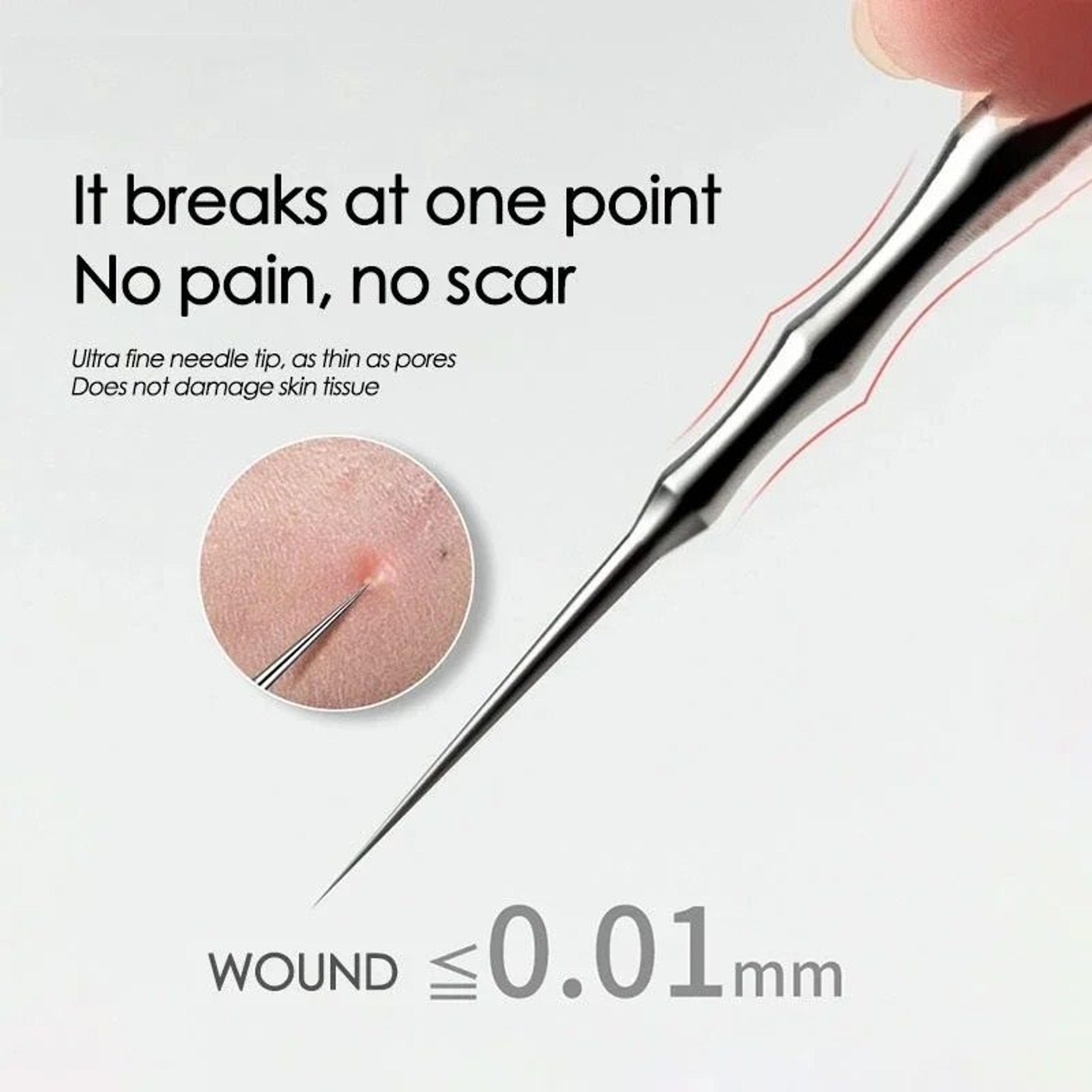 high-precision ultra-fine blackhead removal tweezers and acne blemish extractor set