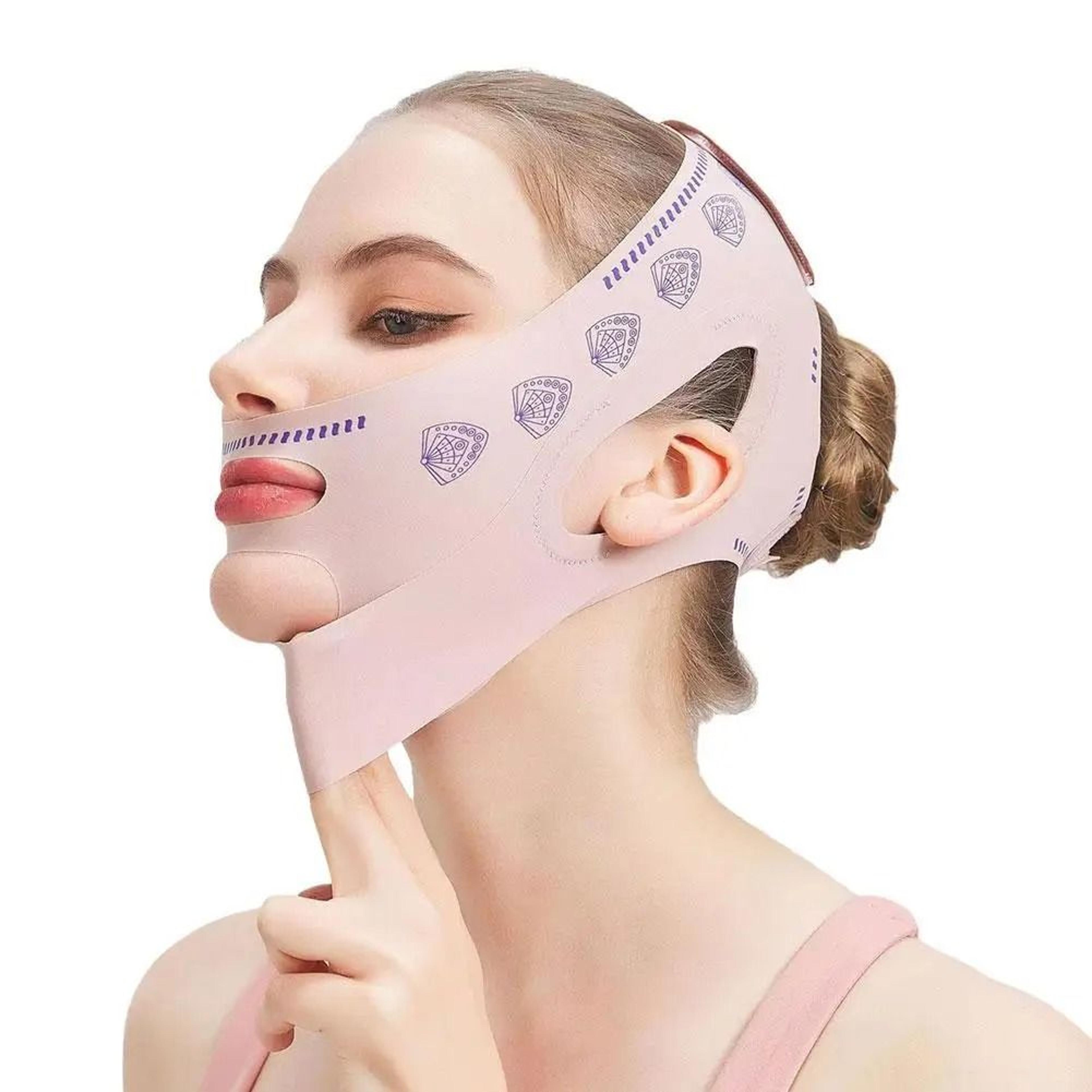 double deck face slimming bandage and v line lifting belt strap