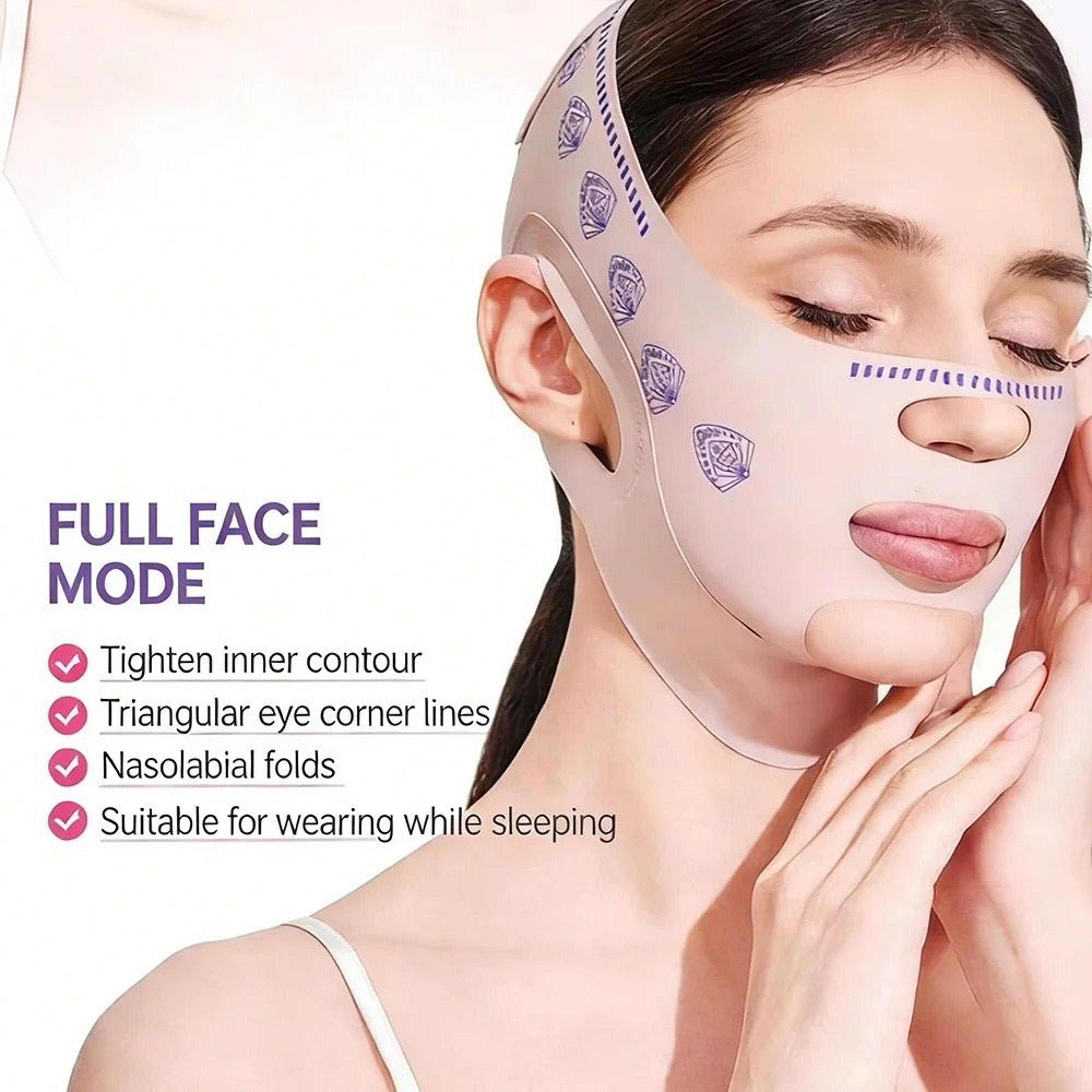 adjustable face sculpting sleep mask and breathable shaping strap