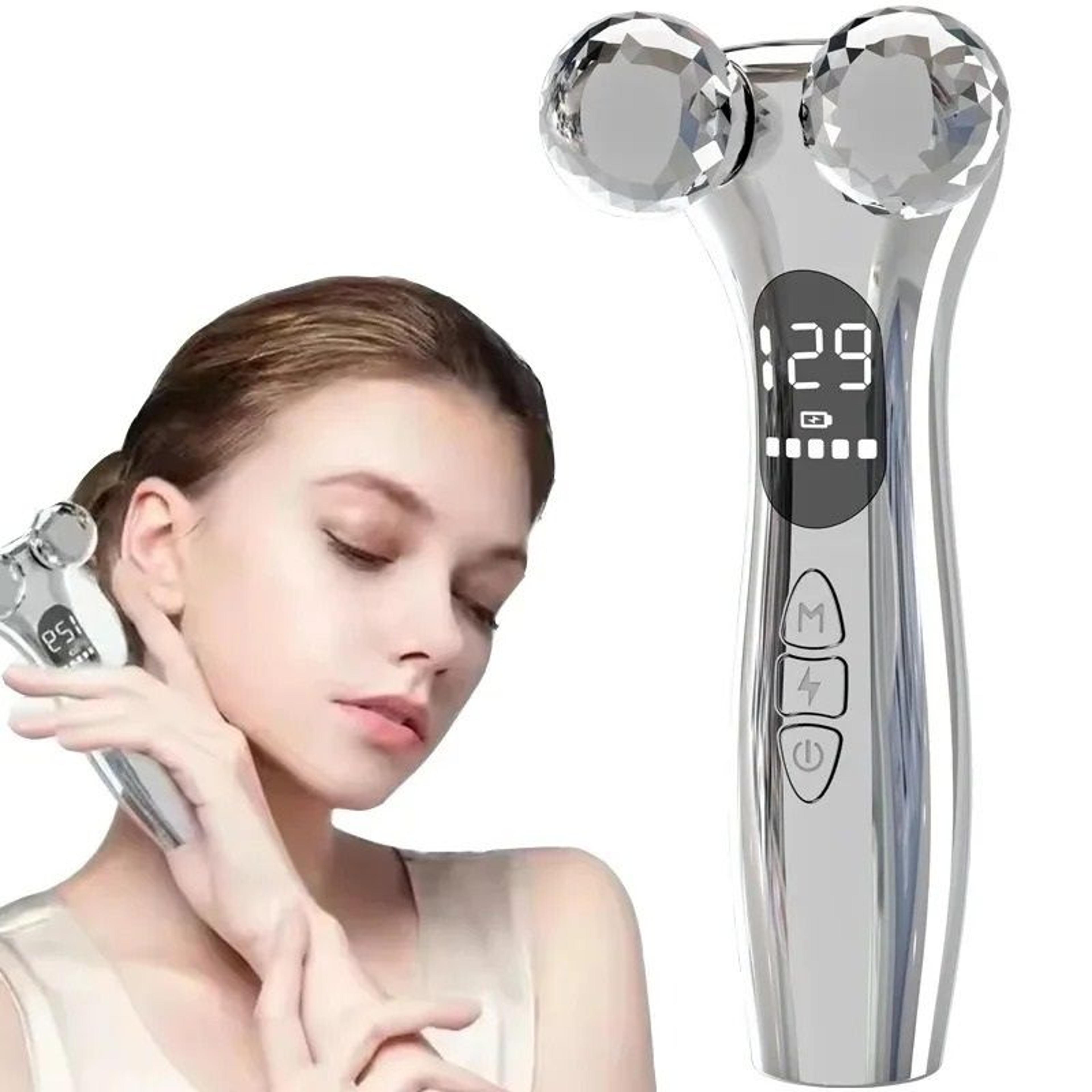 electric facial microcurrent beauty instrument and face lift roller massager