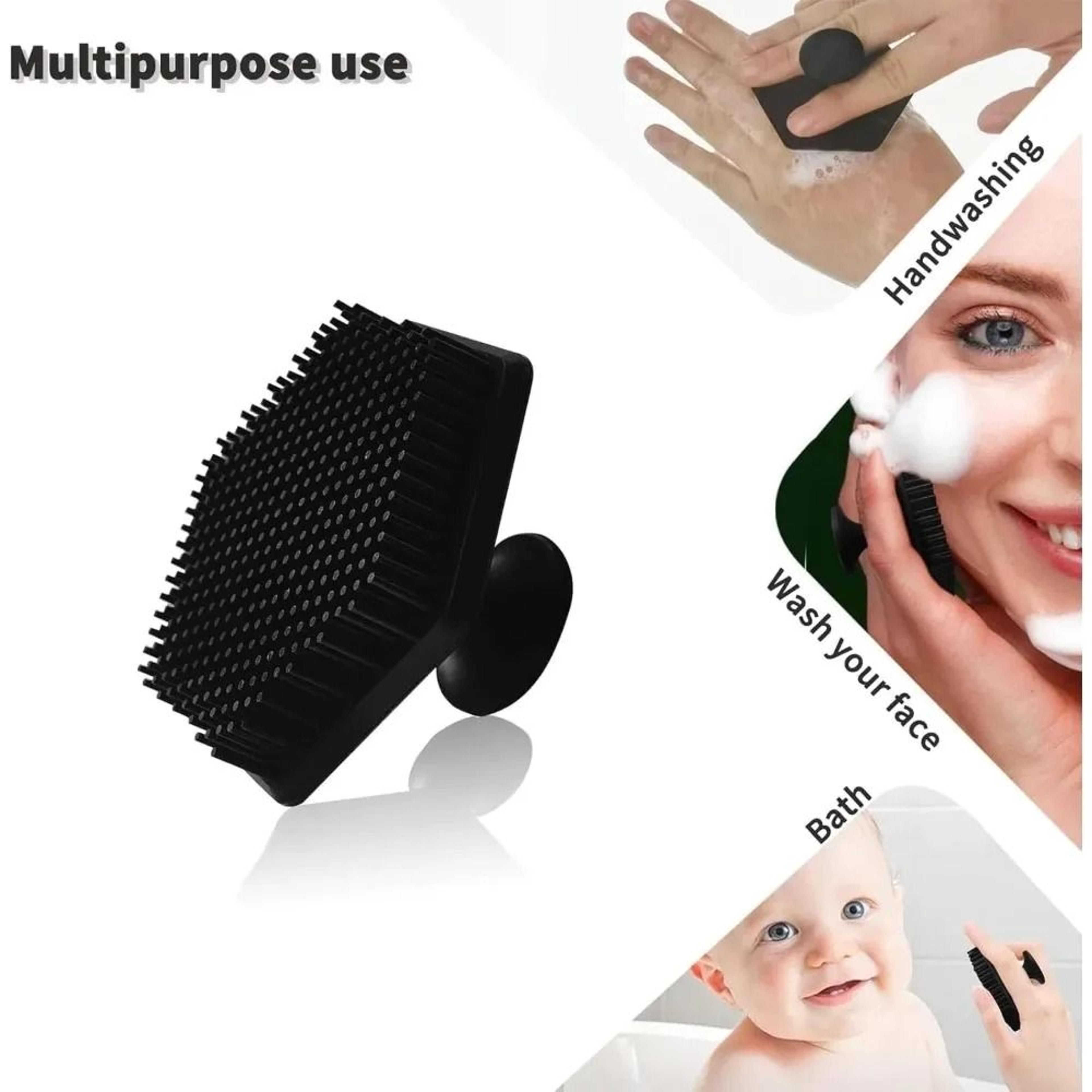 miniature silicone facial cleansing and shaving massage brush for men
