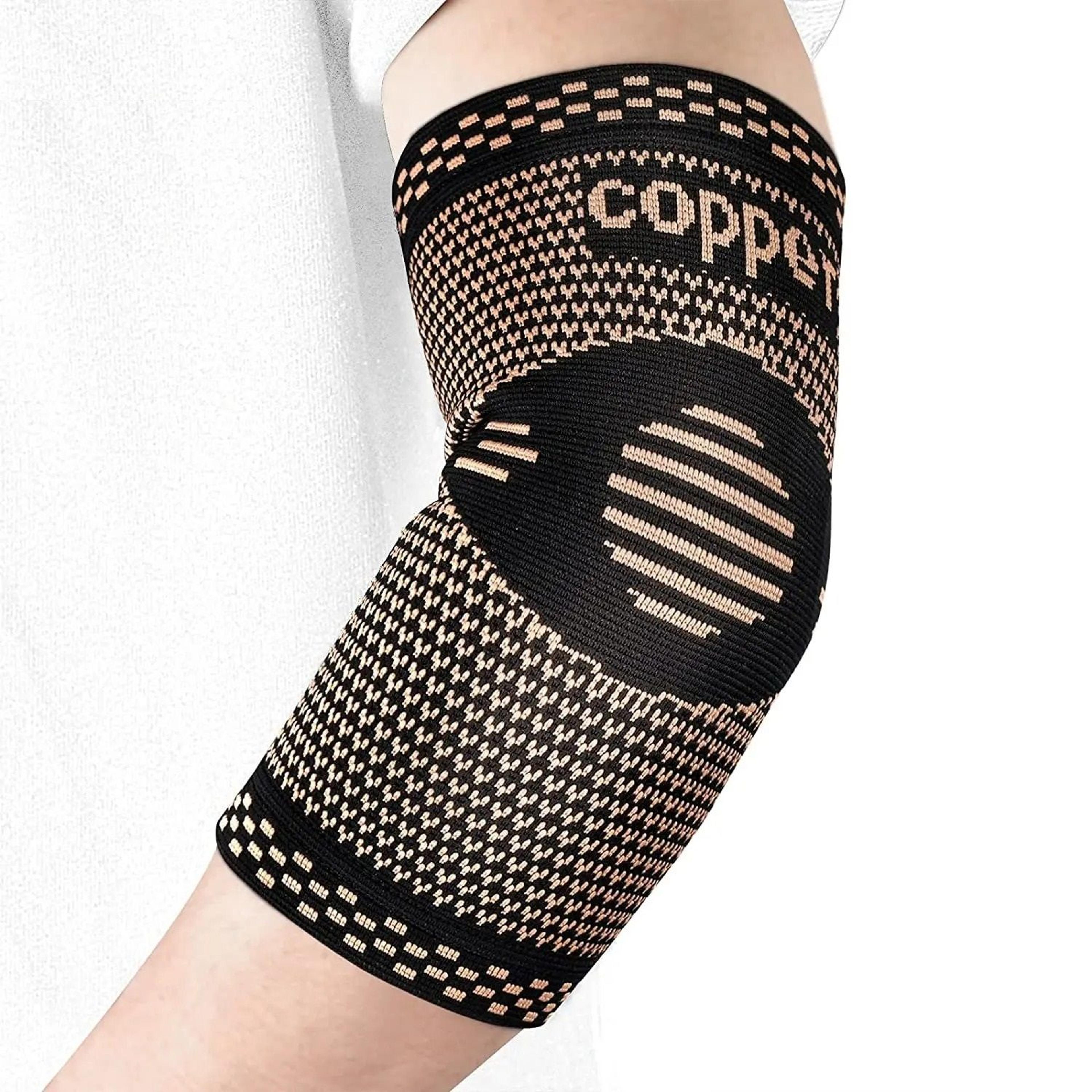 copper infused joint support and elbow compression sleeve