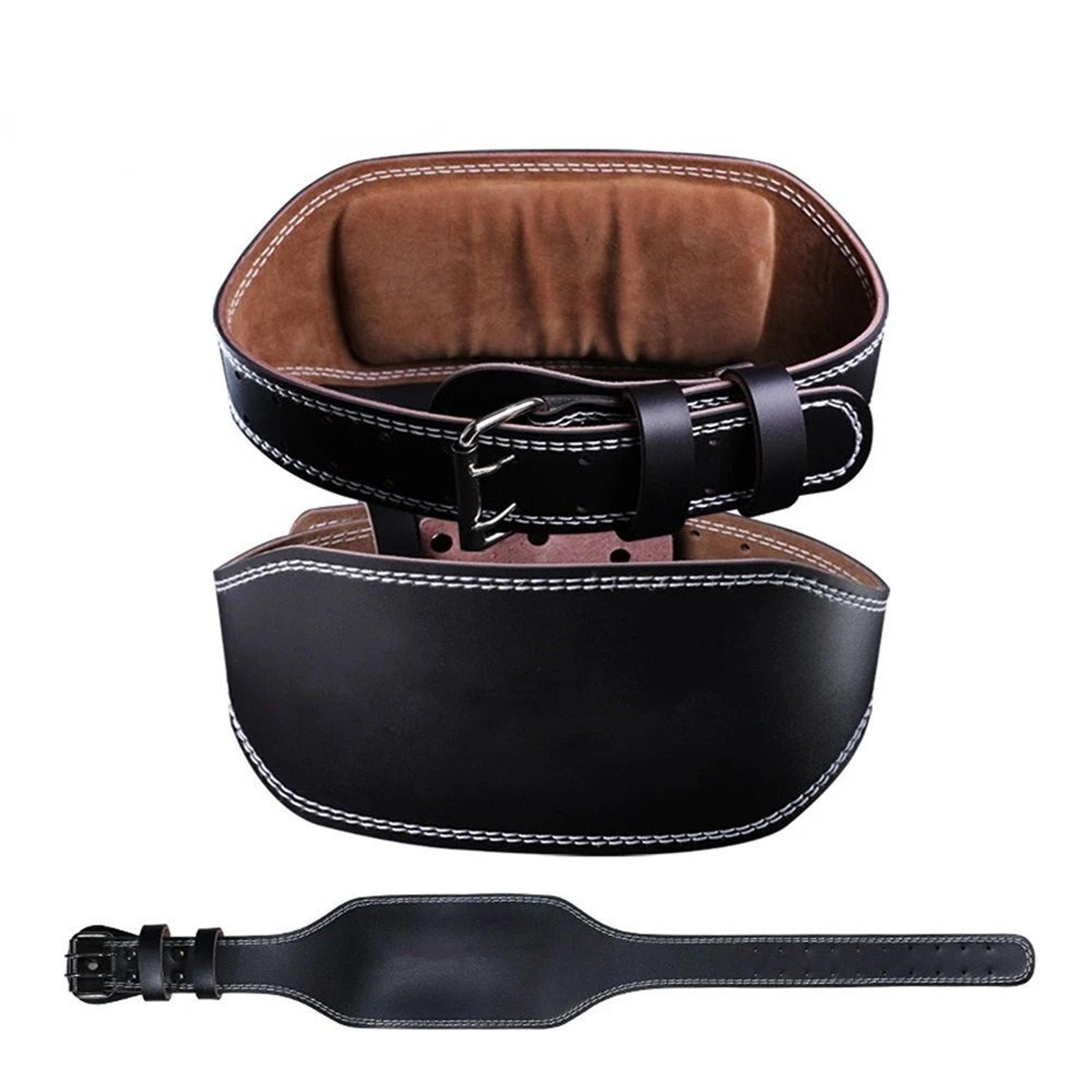 premium adjustable leather weightlifting belt and lumbar support