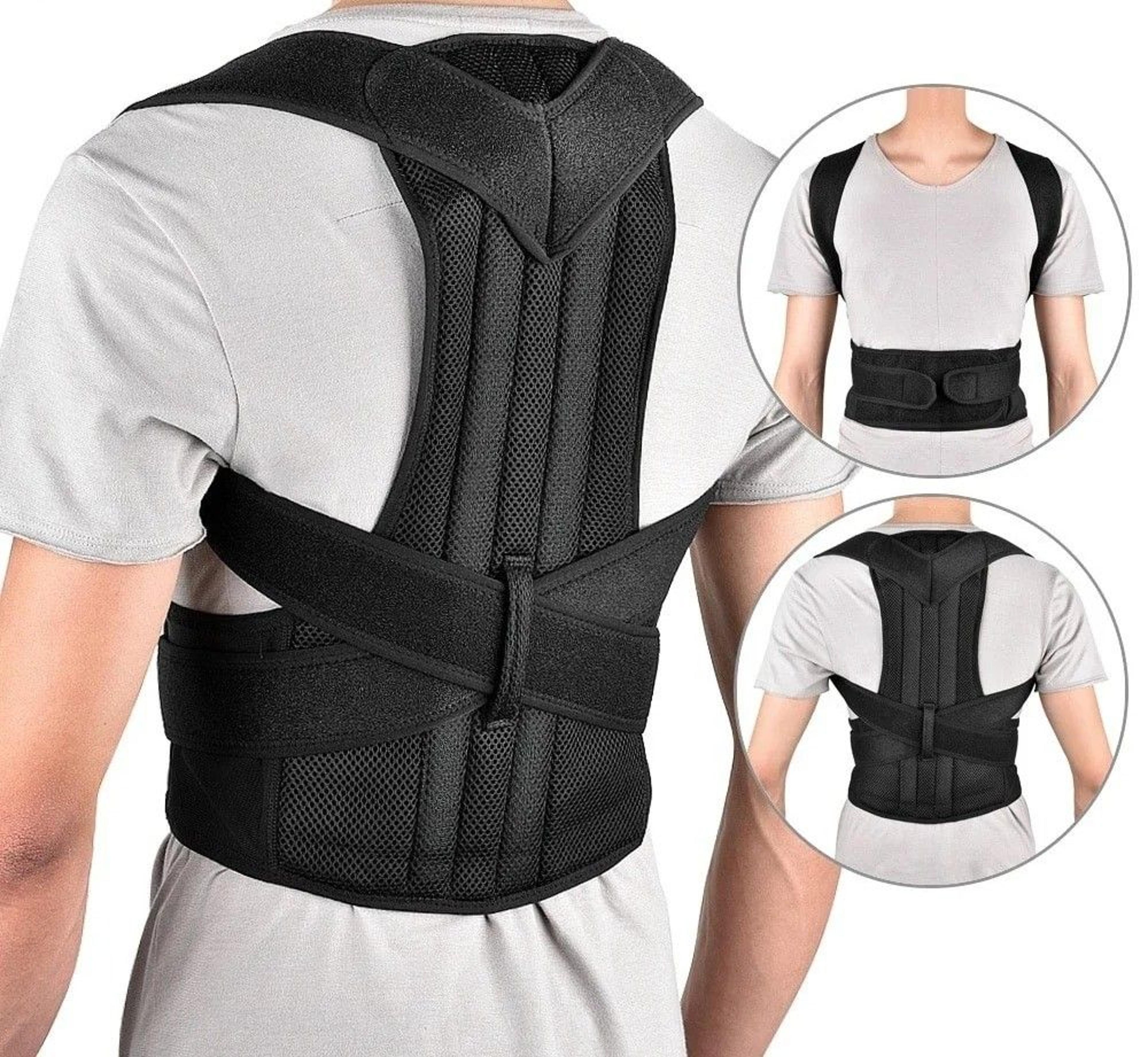 premium reinforced lumbar posture corrector vest and adjustable back support brace