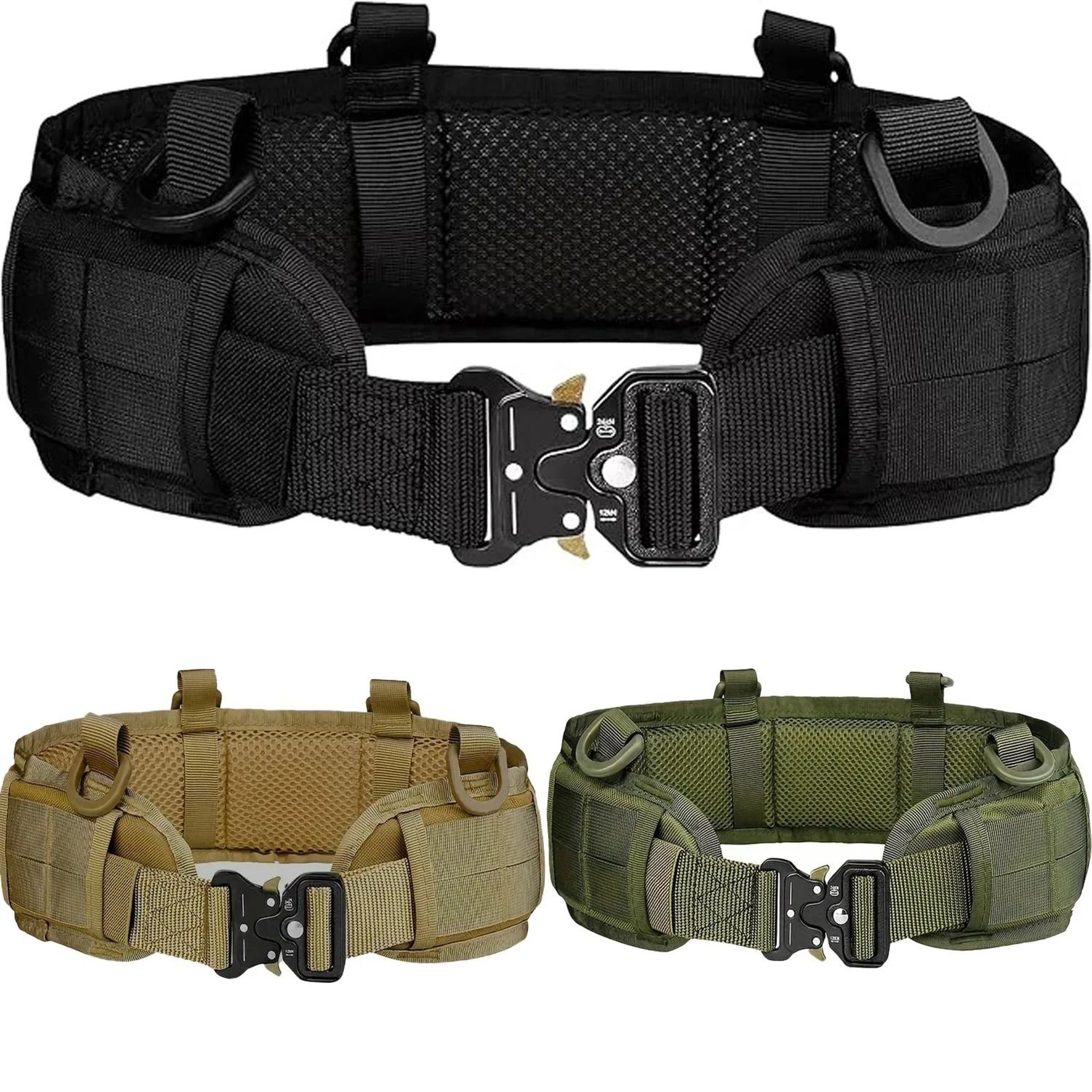 adjustable padded utility waist belt with quick release buckle