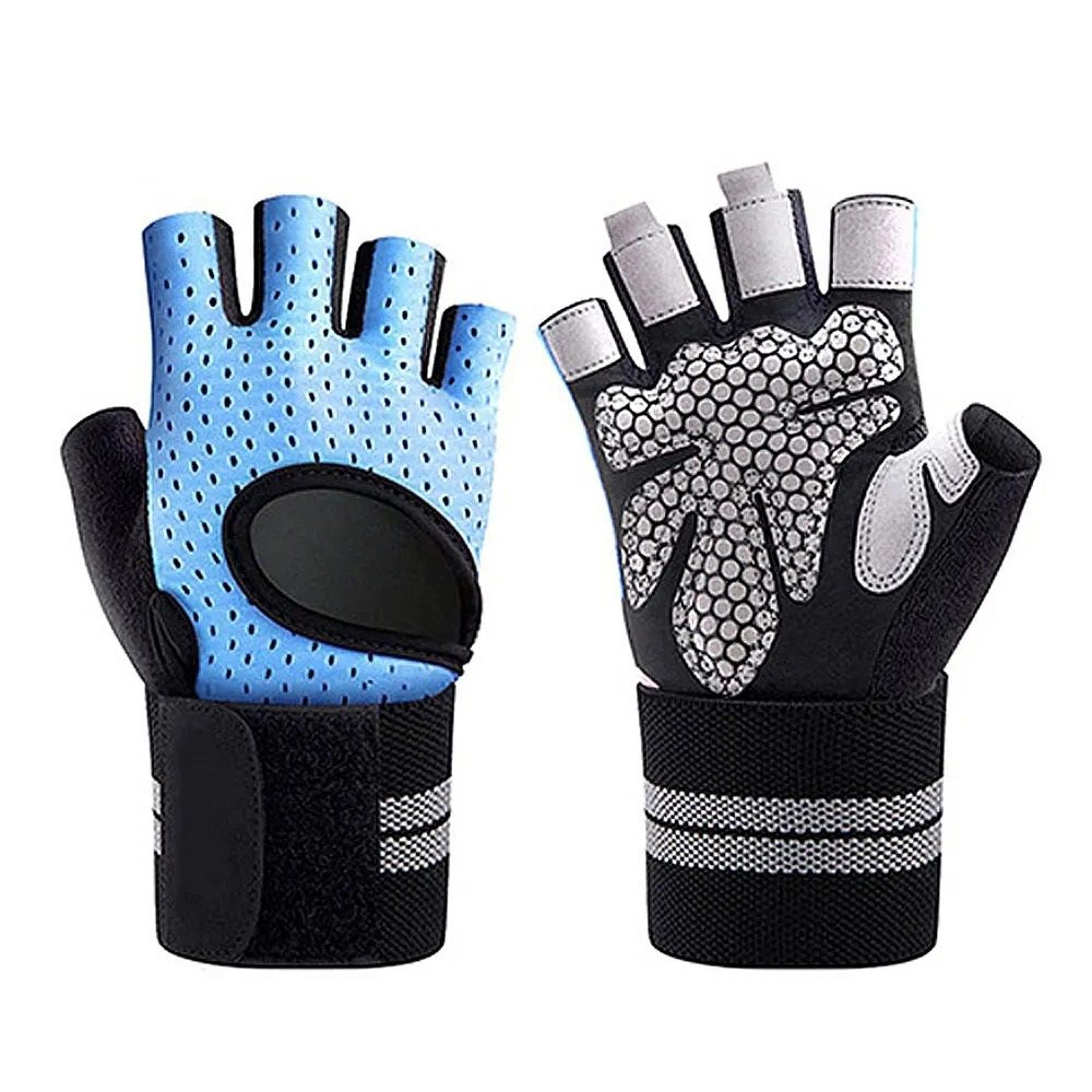 weightlifting gloves with integrated wrist support wraps