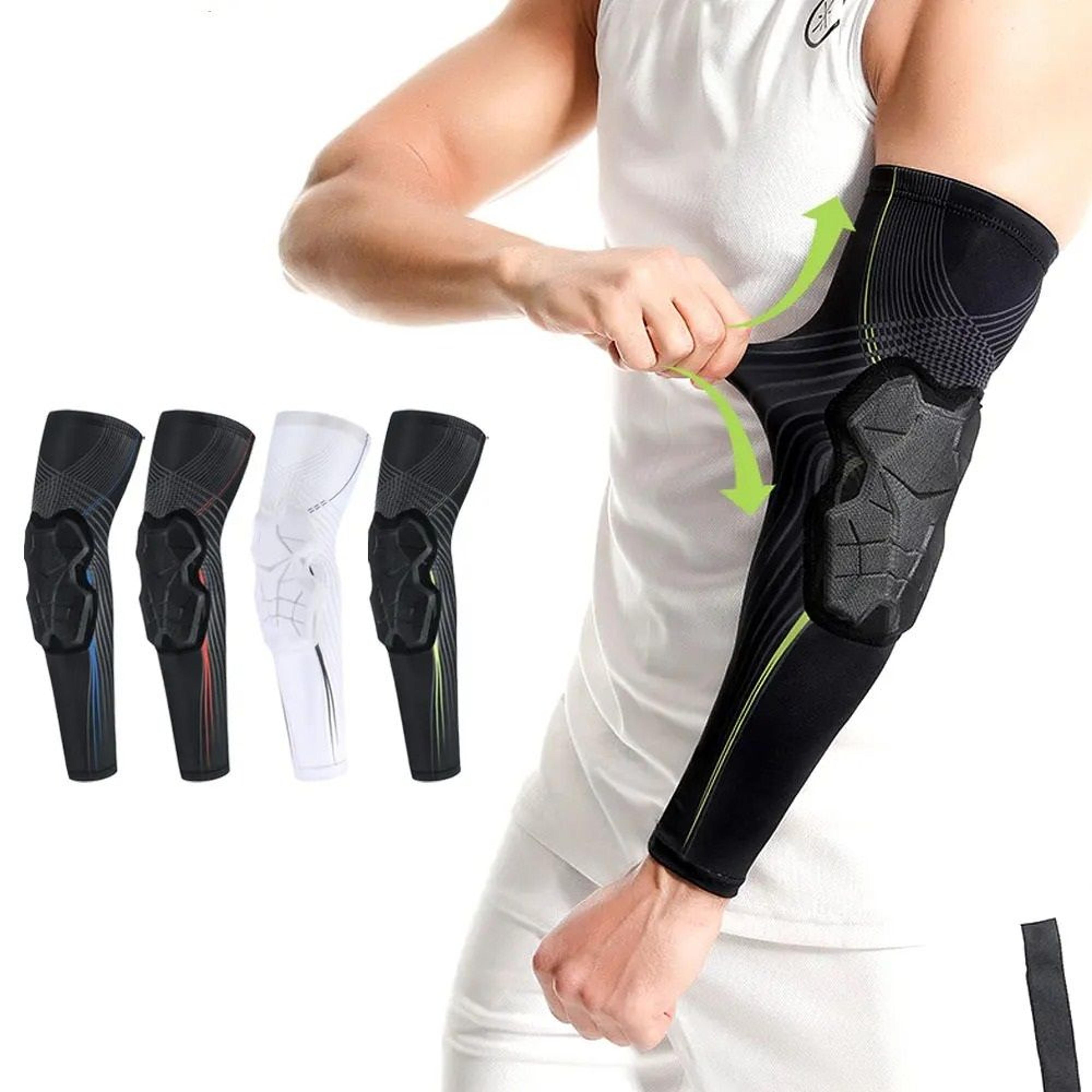 collision avoidance padded sports elbow sleeve and basketball shooter guard