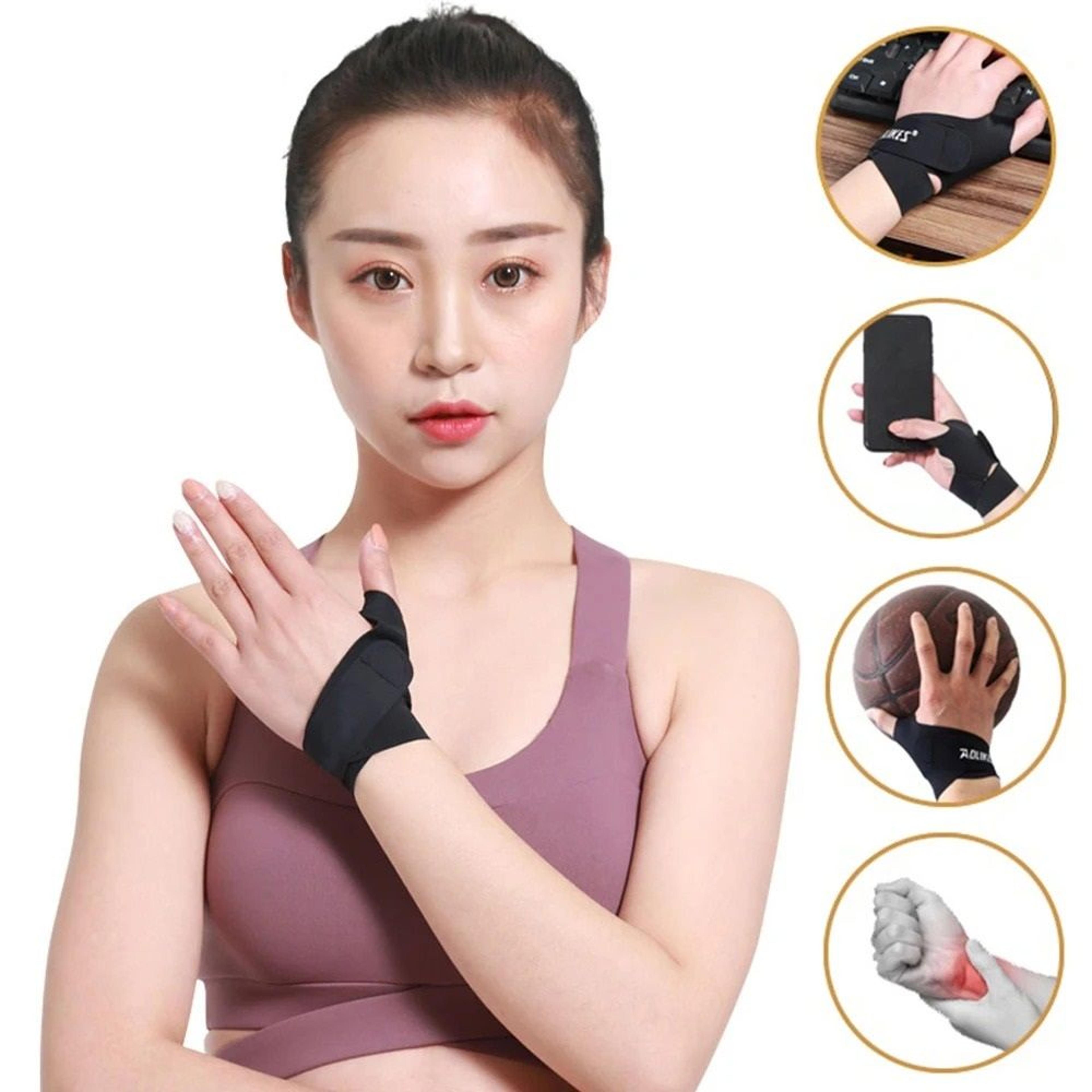 adjustable wrist splint brace with thumb support and stabilizer