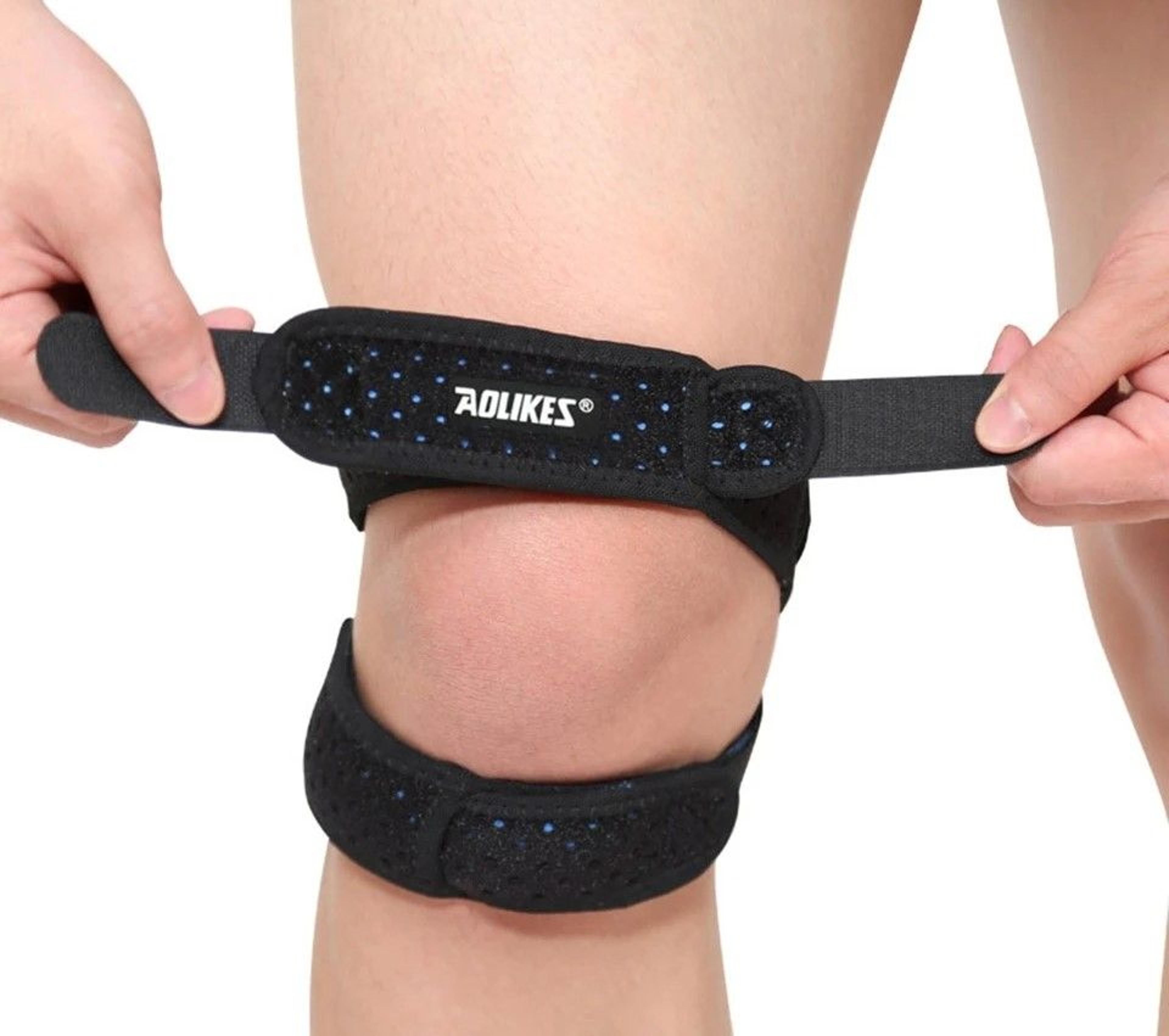pressurized elastic knee wrap sleeve with open patella