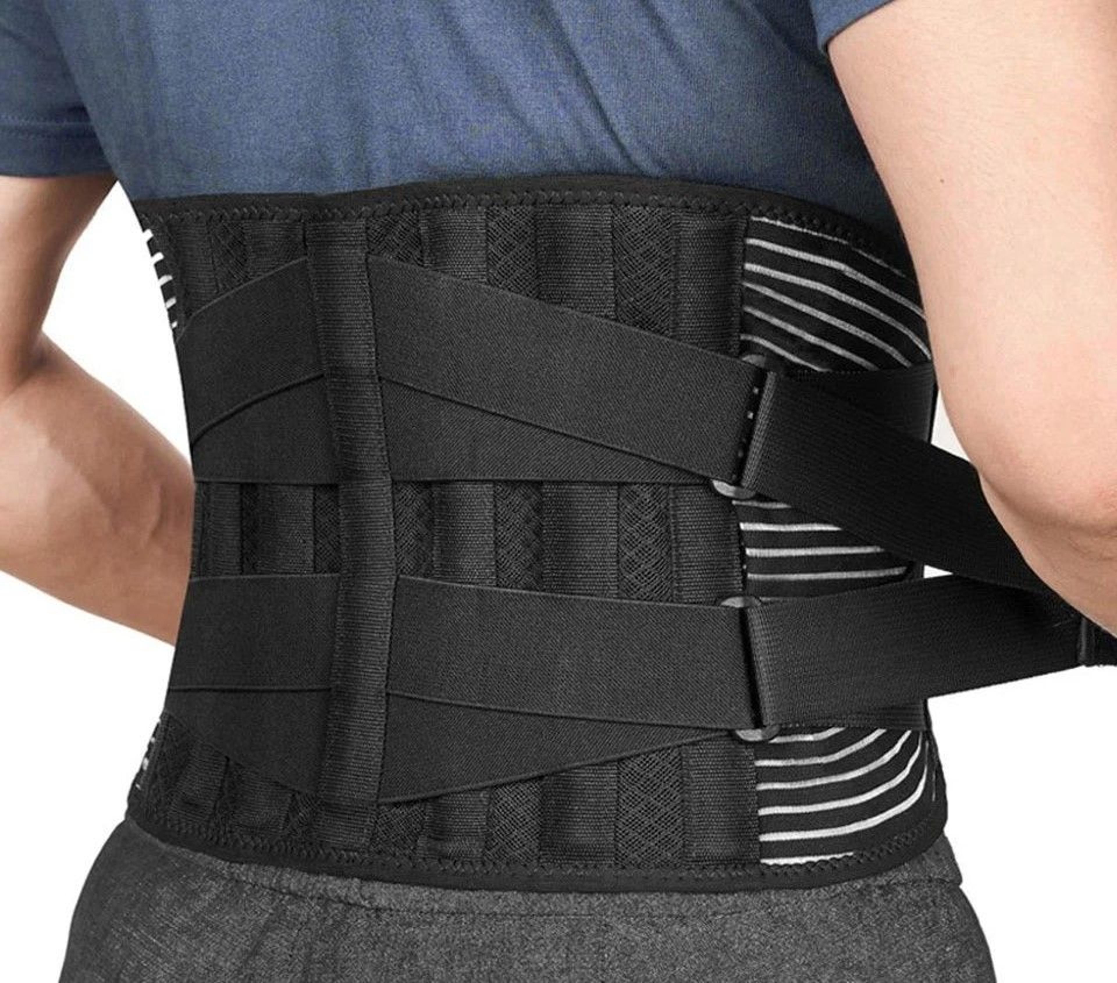 breathable lower back support brace with orthopedic lumbar stays