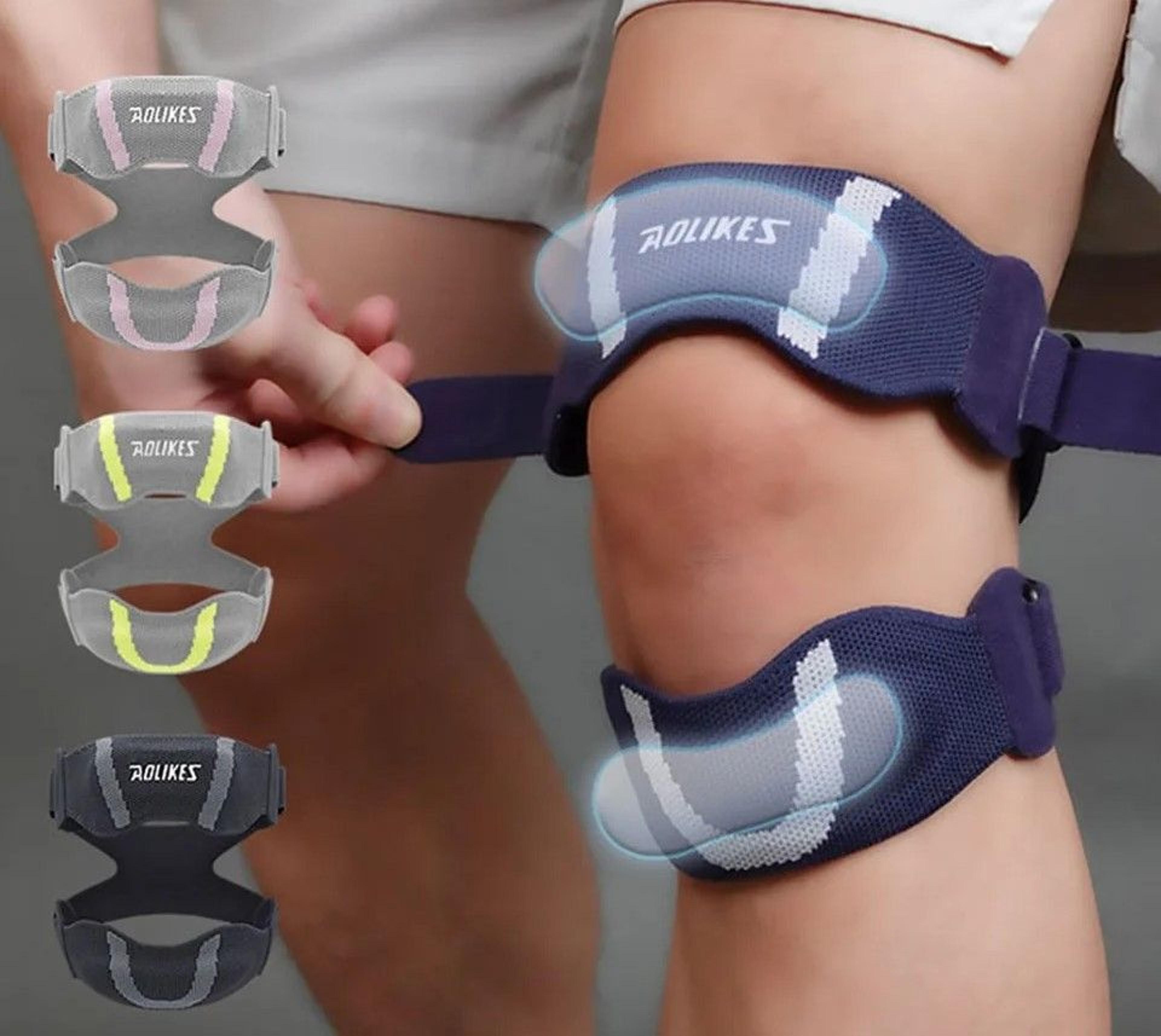 patellar knee strap brace with ergonomic silicone shock pad