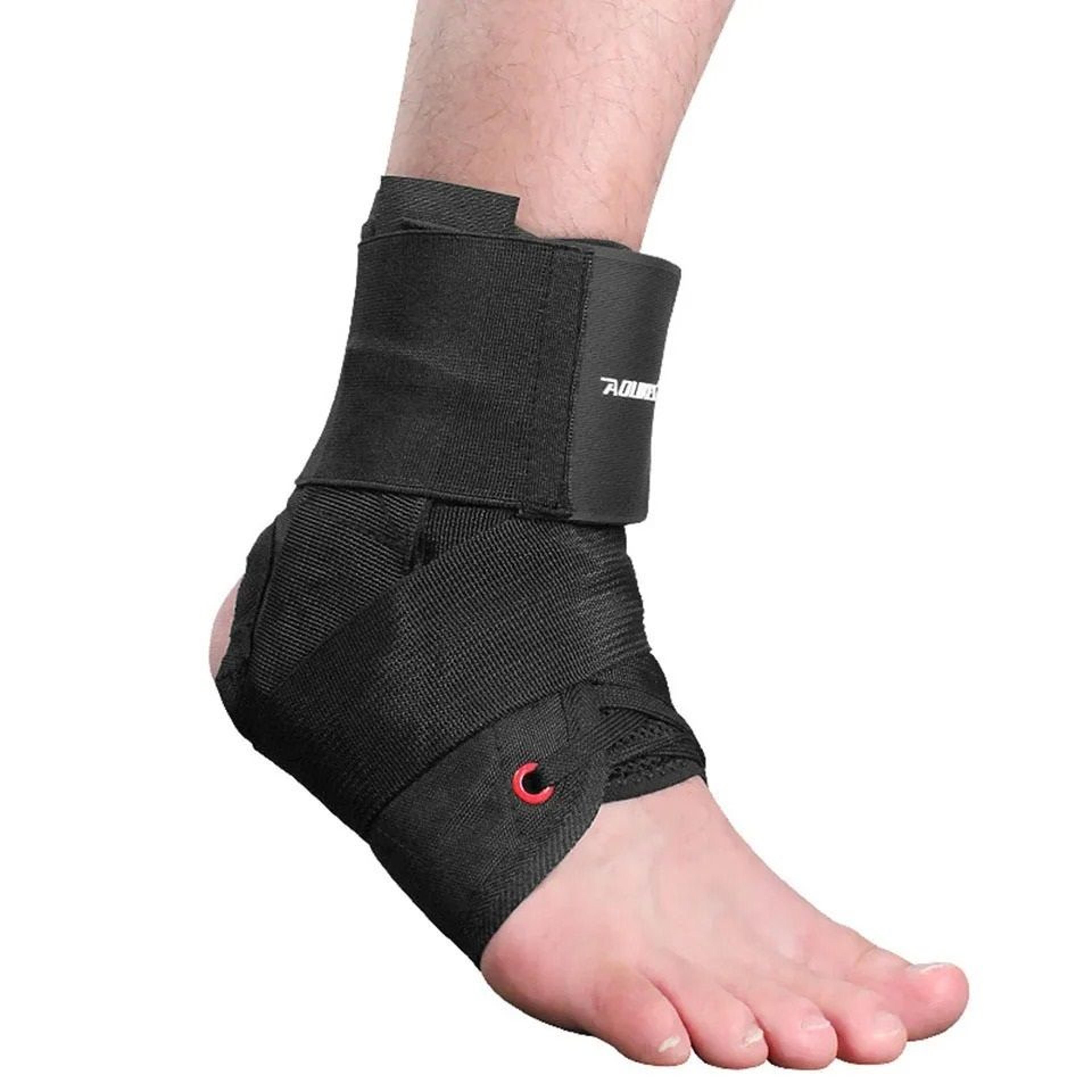 lace up ankle brace support with adjustable stabilizer straps