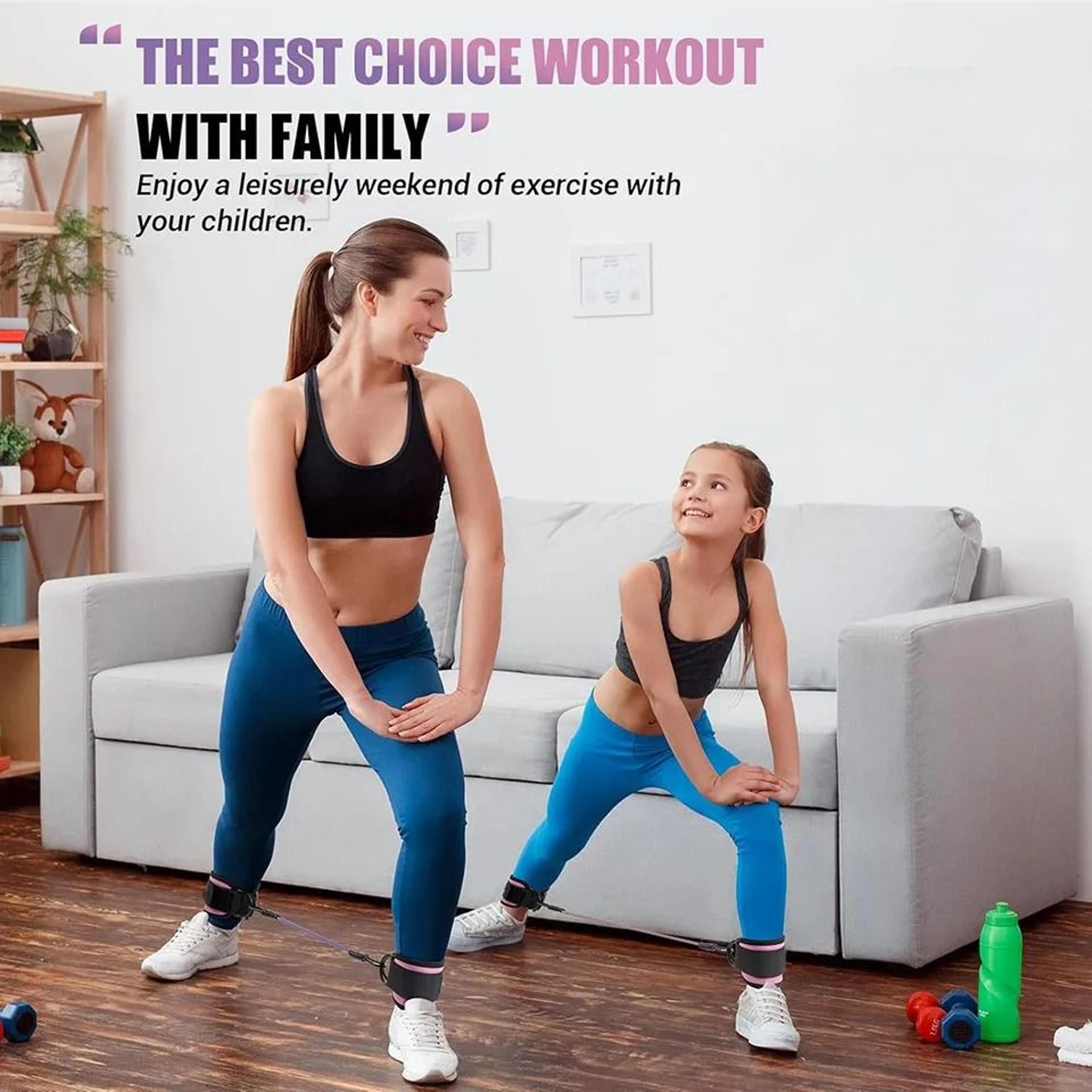 double d-ring cable ankle cuffs for gym workouts