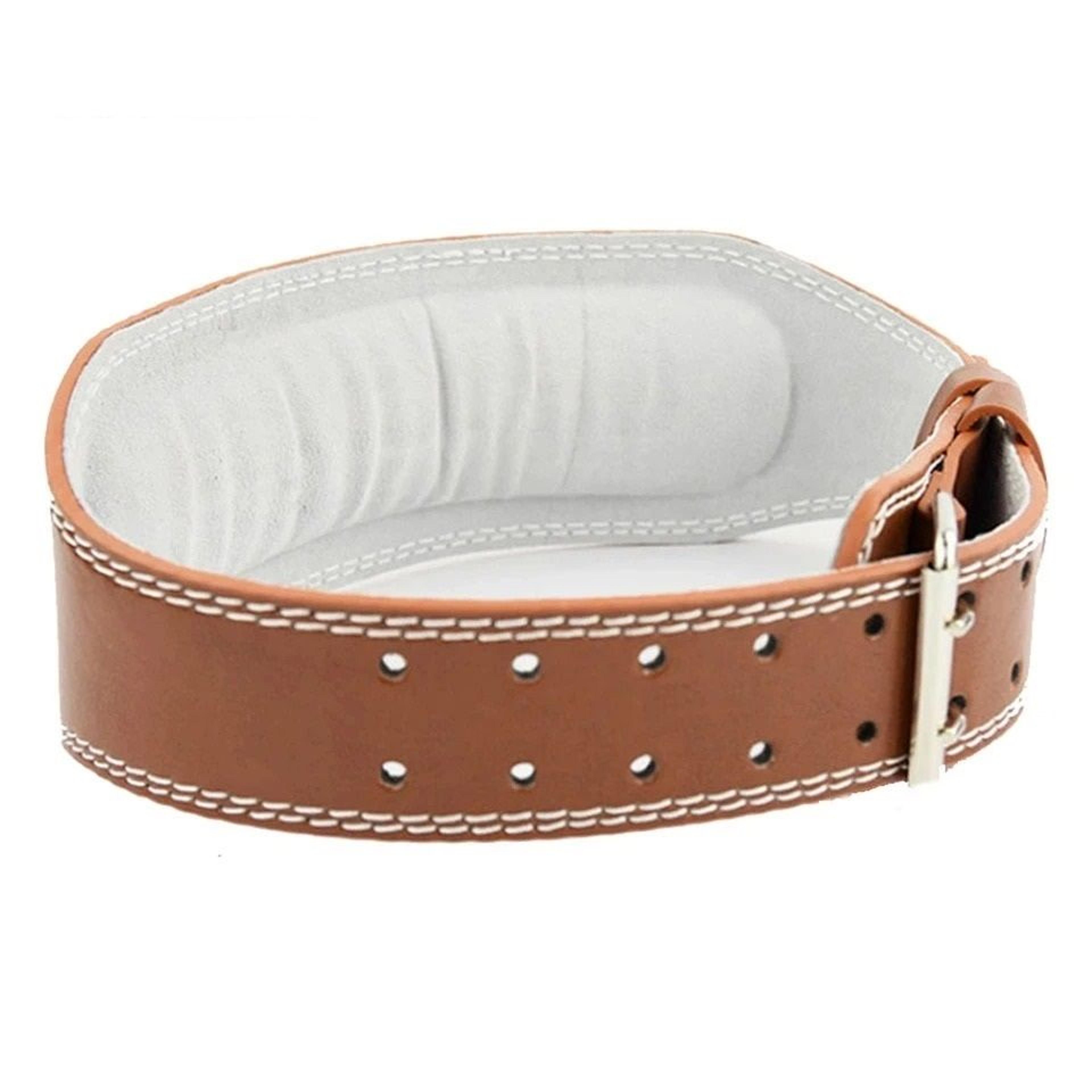 wide leather weightlifting belt for powerlifting and bodybuilding