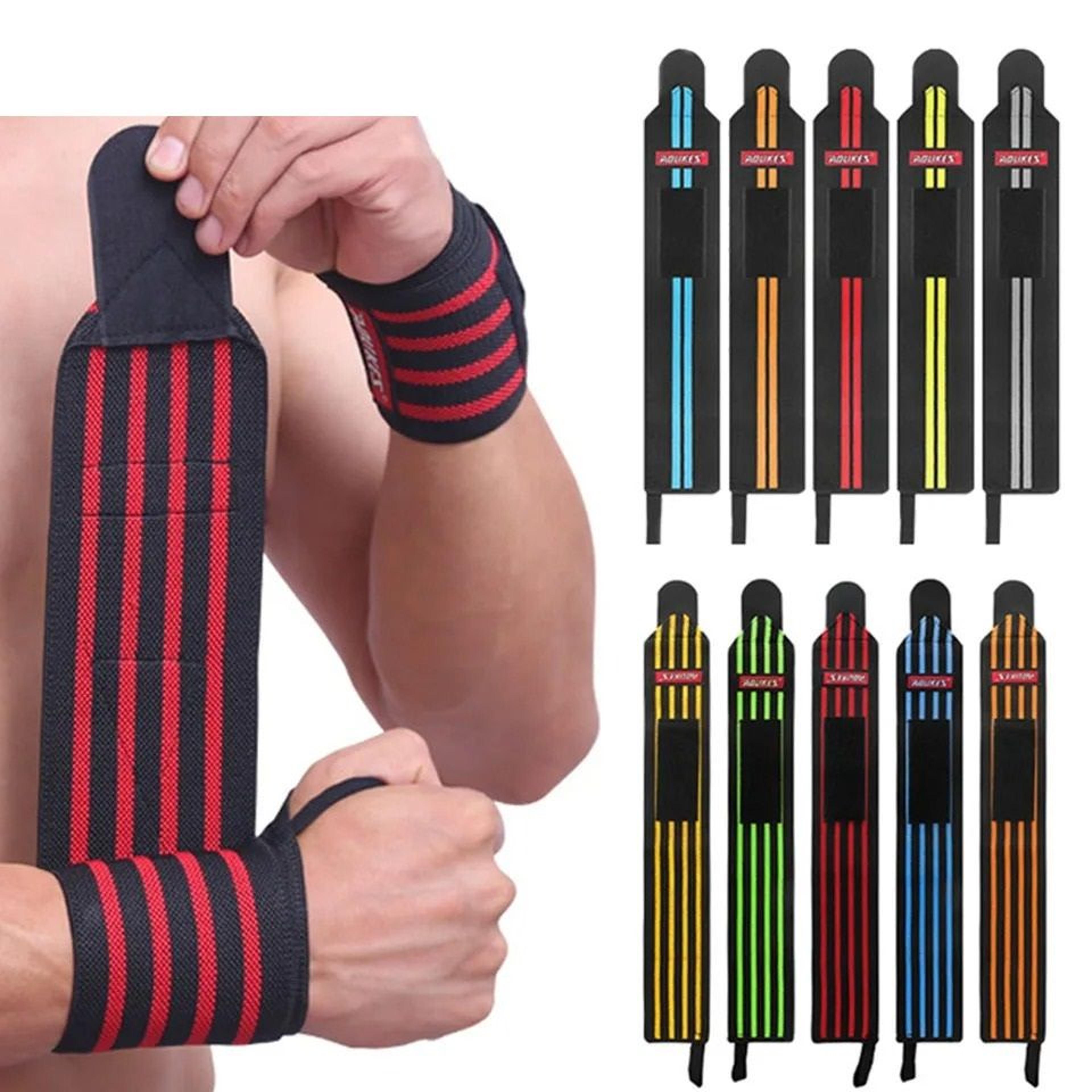 professional heavy-duty weightlifting wrist wraps pair with thumb loop