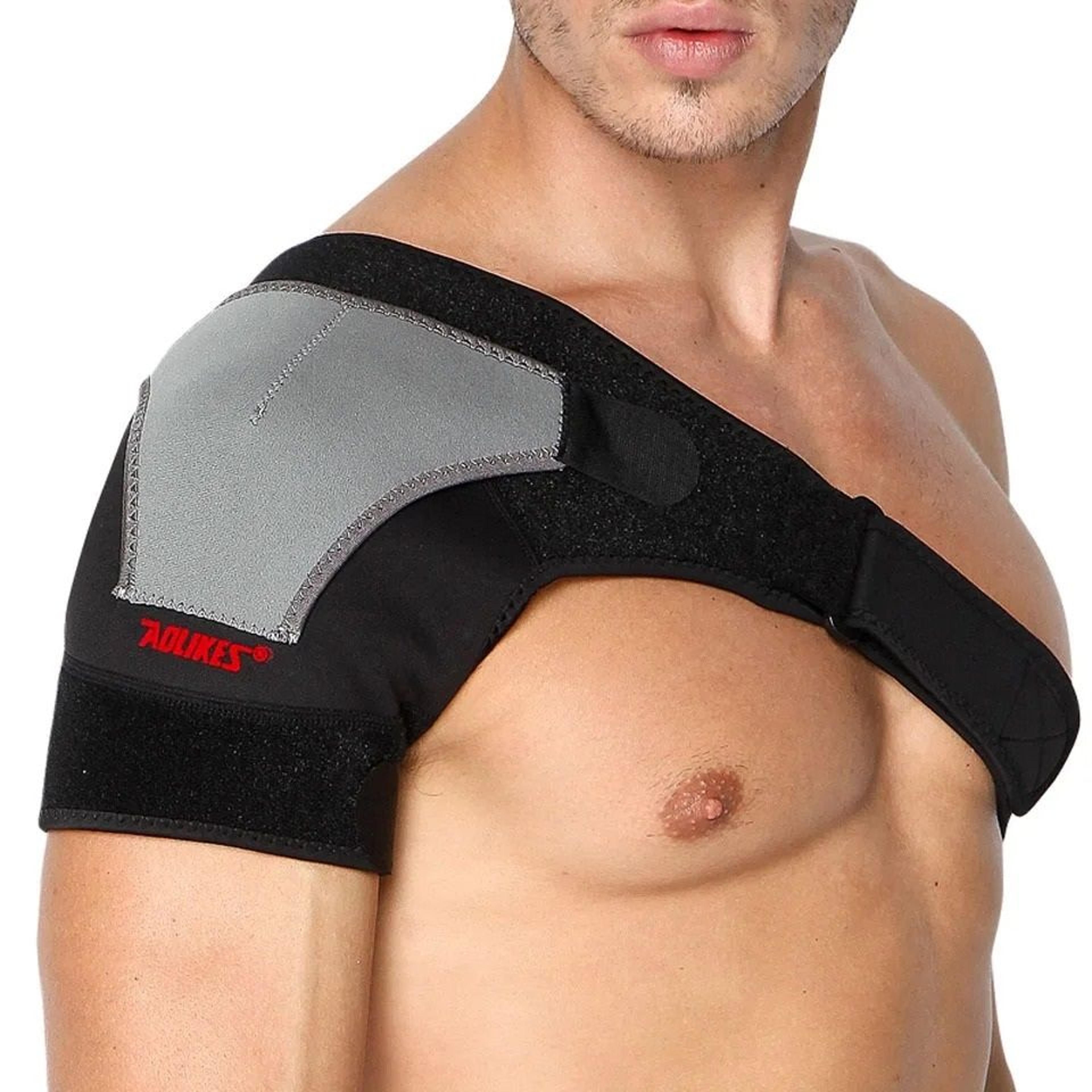 shoulder stability brace with adjustable compression pressure pad